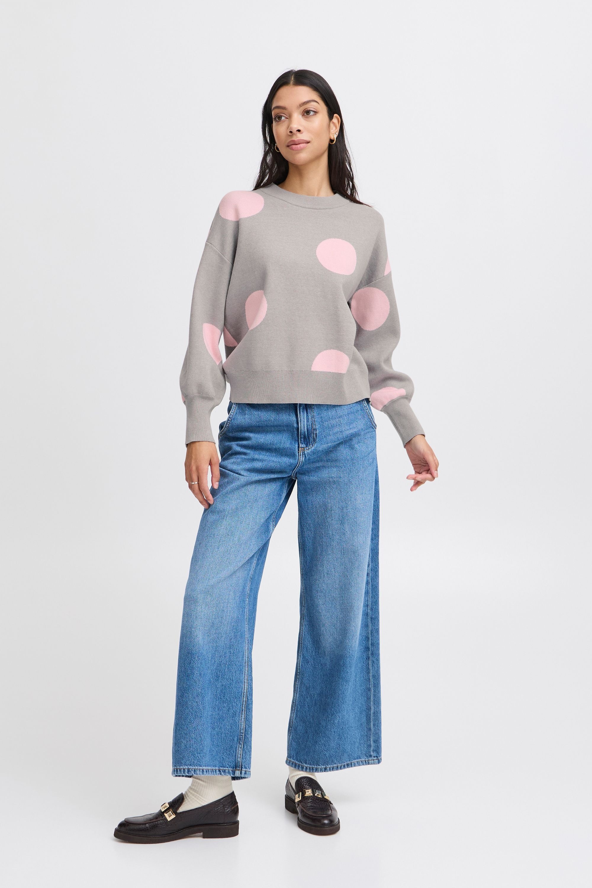 b.young Strickfleece-Pullover »Strickpullover BYOMME DOT JUMPER -«