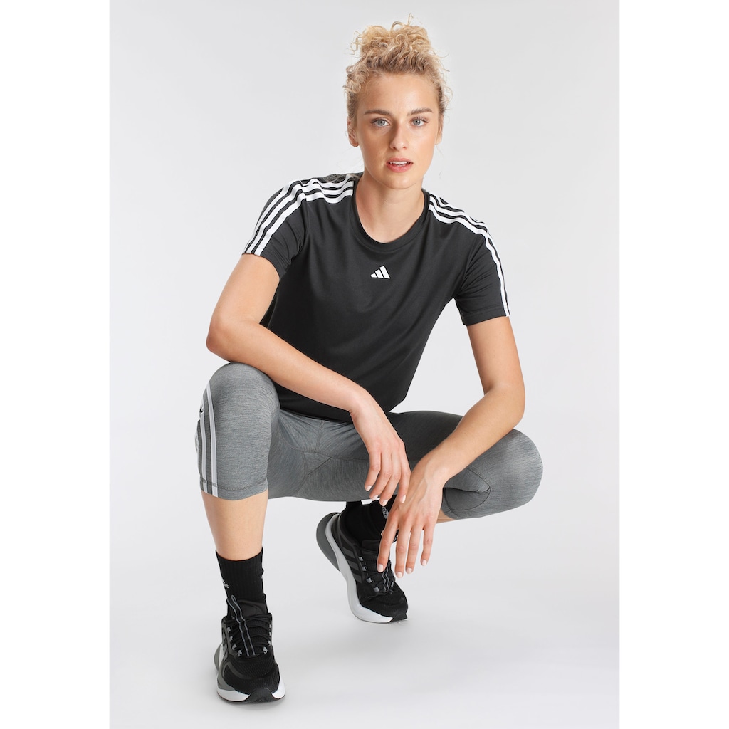 adidas Performance Trainingstights »TRAIN ESSENTIALS 3STREIFEN HIGHWAISTED 3/4«, (1 tlg.), (atmungsaktiv, schnell trocknend)