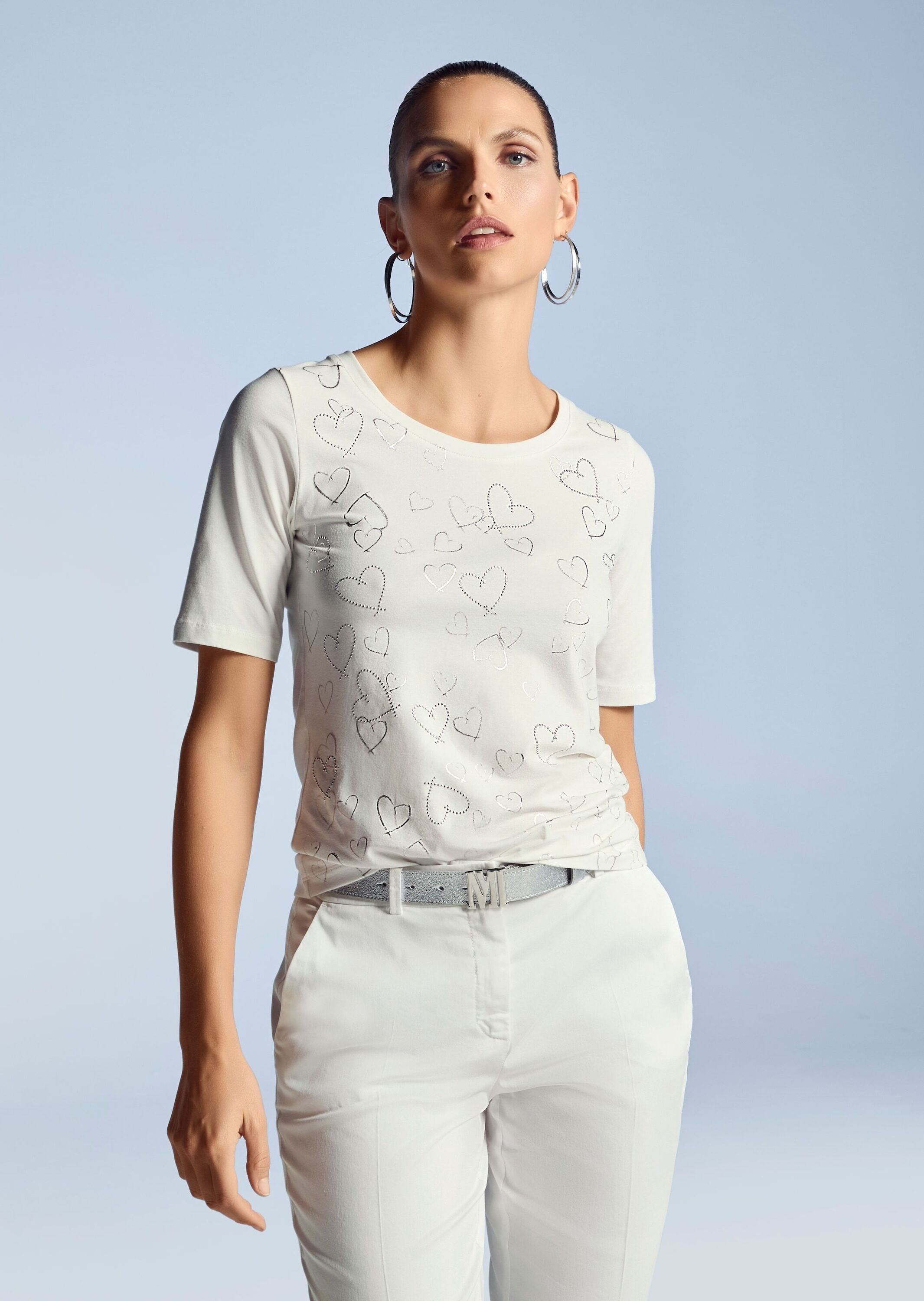 MADELEINE Kurzarmshirt »Shirt Print-Shirt mit Rundhals, Kurzarm« Strasssteine