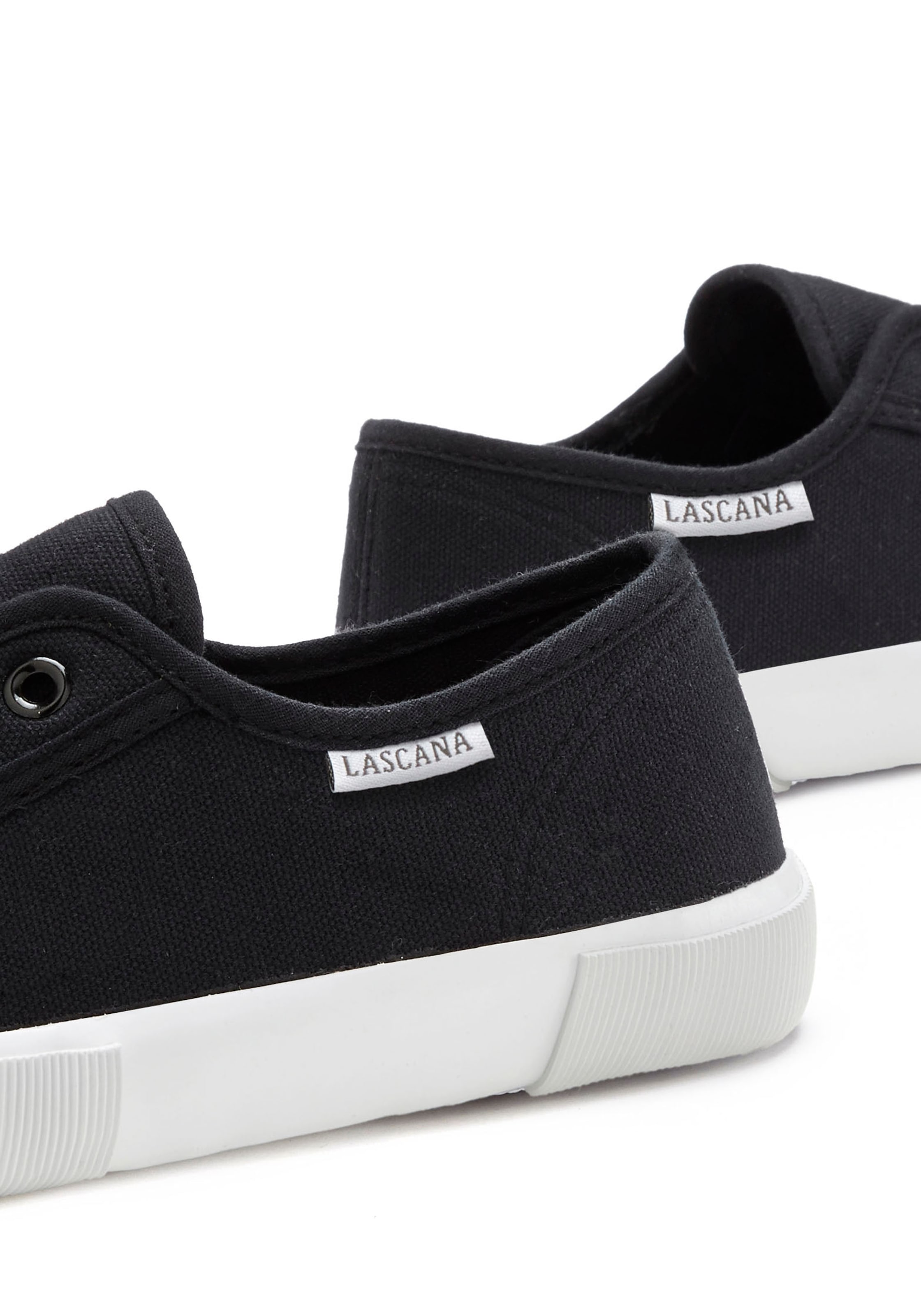 LASCANA Sneaker, Slipper, Halbschuh, Slip-On-Sneaker bequem zum Reinschlüpfen, Slip-Ons