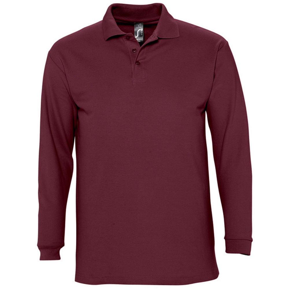 SOLS Poloshirt »Herren Winter II Pique Langarm-Shirt / Polo-Shirt, Langarm«