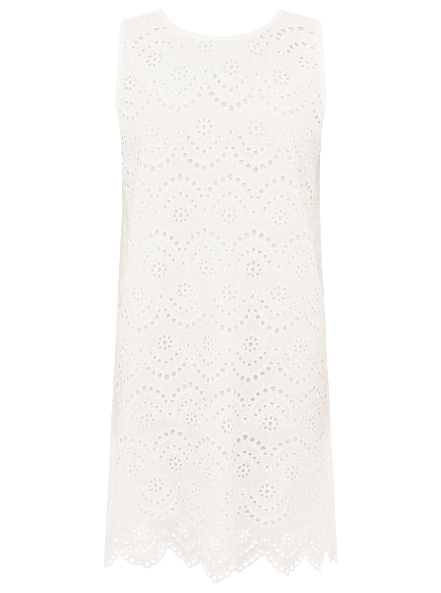 Zwillingsherz Minikleid »"Lochstickerei"« ärmellos, kurz geschnitten, mit Lochspitze, Rundhals