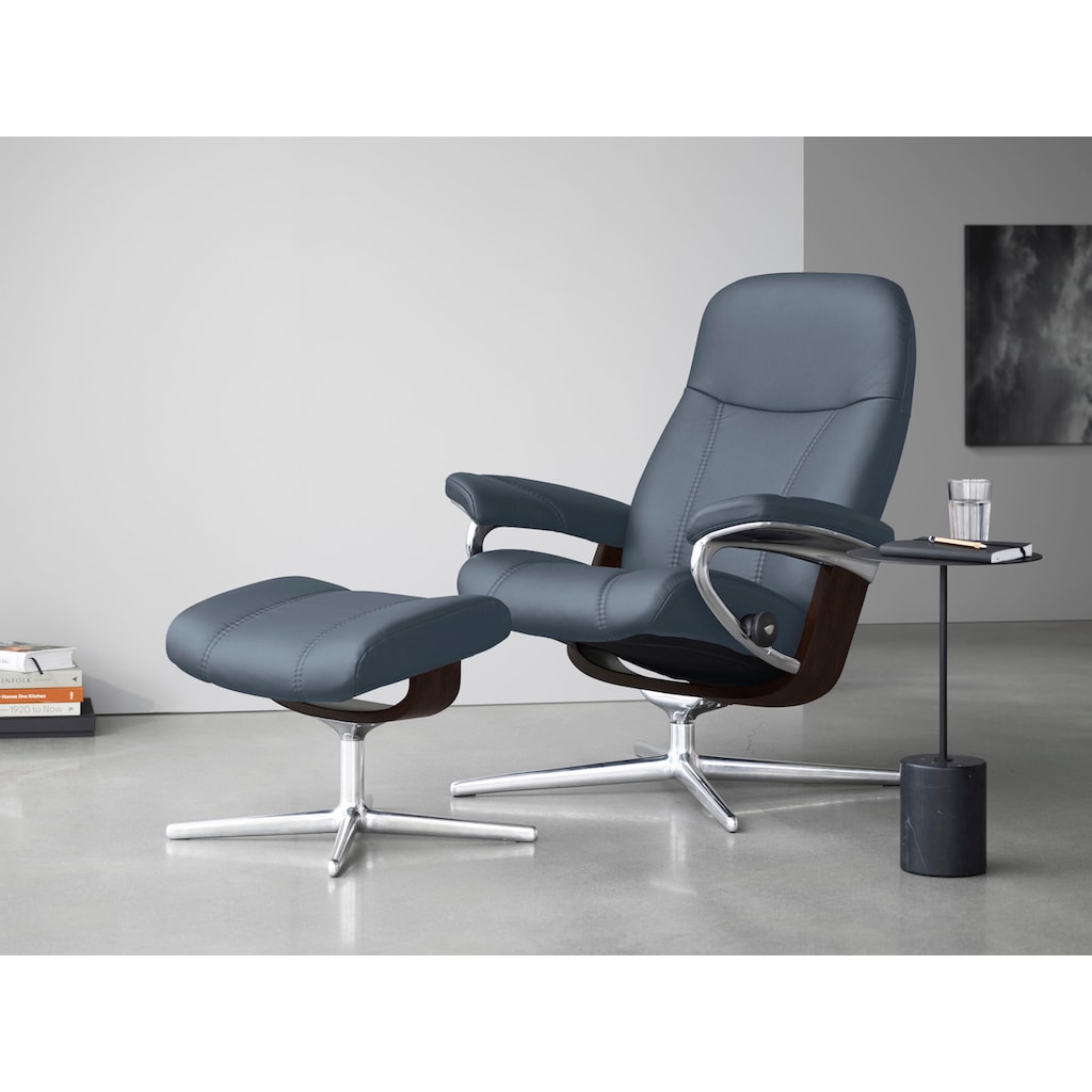 Stressless® Relaxsessel »Consul«, mit Cross Base, Größe S, M & L, Holzakzent Braun