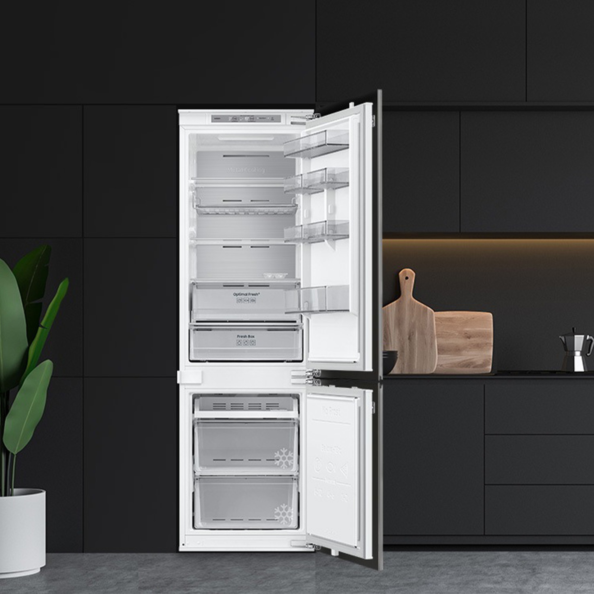 Samsung Einbaukühlgefrierkombination BRB8OF »BRB80F26ACFO«, Optimal Fresh+ - Langanhaltende Frische für Fleisch und Fisch