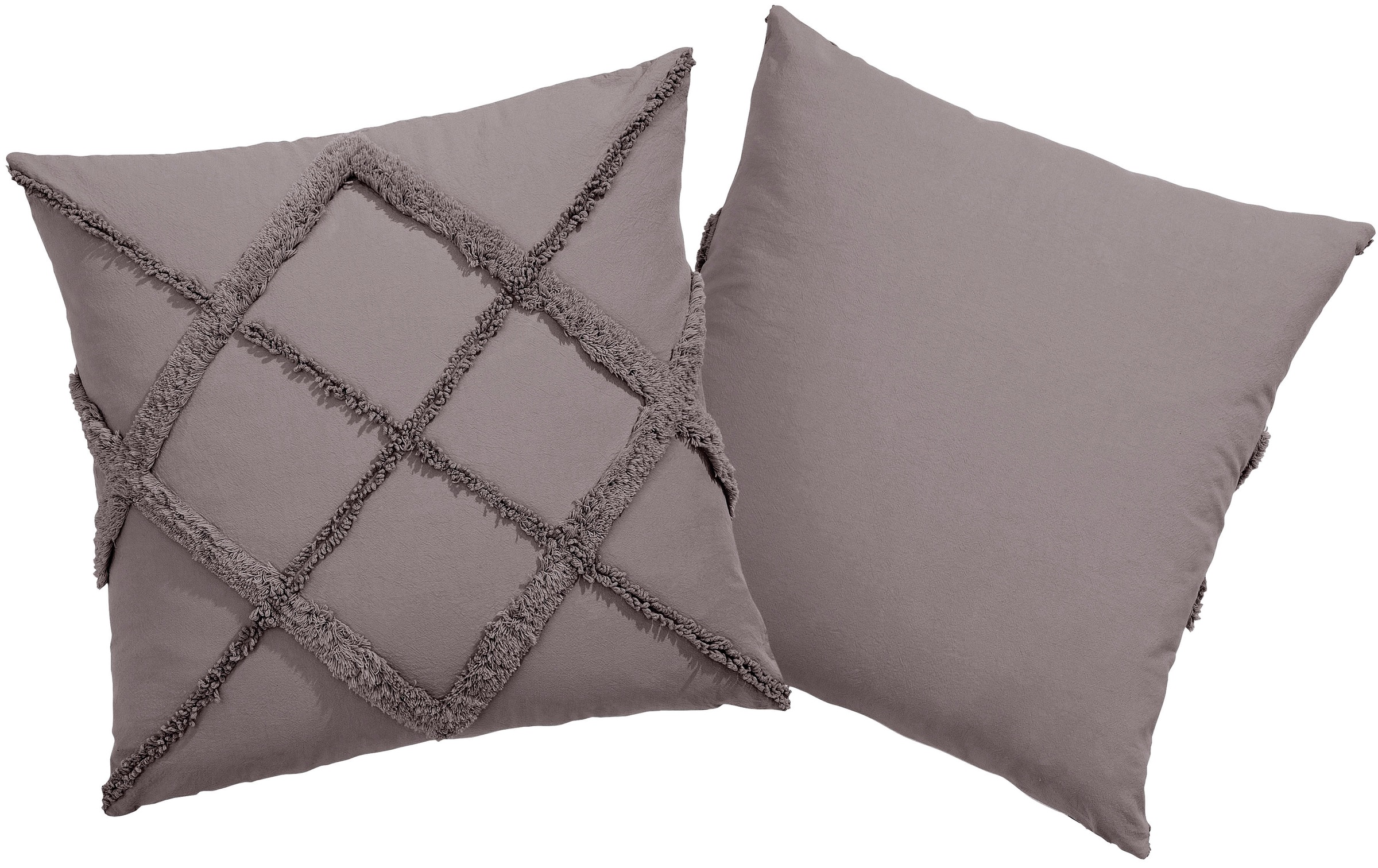 OTTO products Dekokissen »Monnia«, (2 St.), mit 3D Muster, GOTS (Bio-Baumwolle)