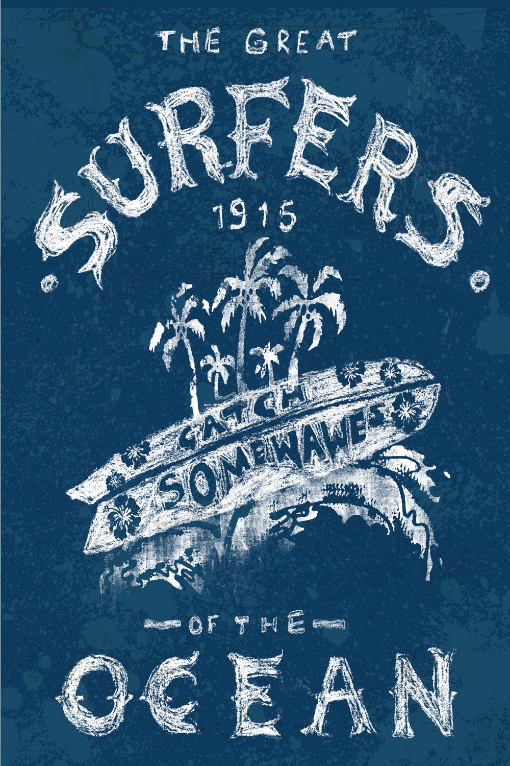 queence Metallbild »Great Surfers«, Schriftzüge-Schriftzug, (1 St.), Stahlschild, Blechschild, Surfer, Texte, Fernweh