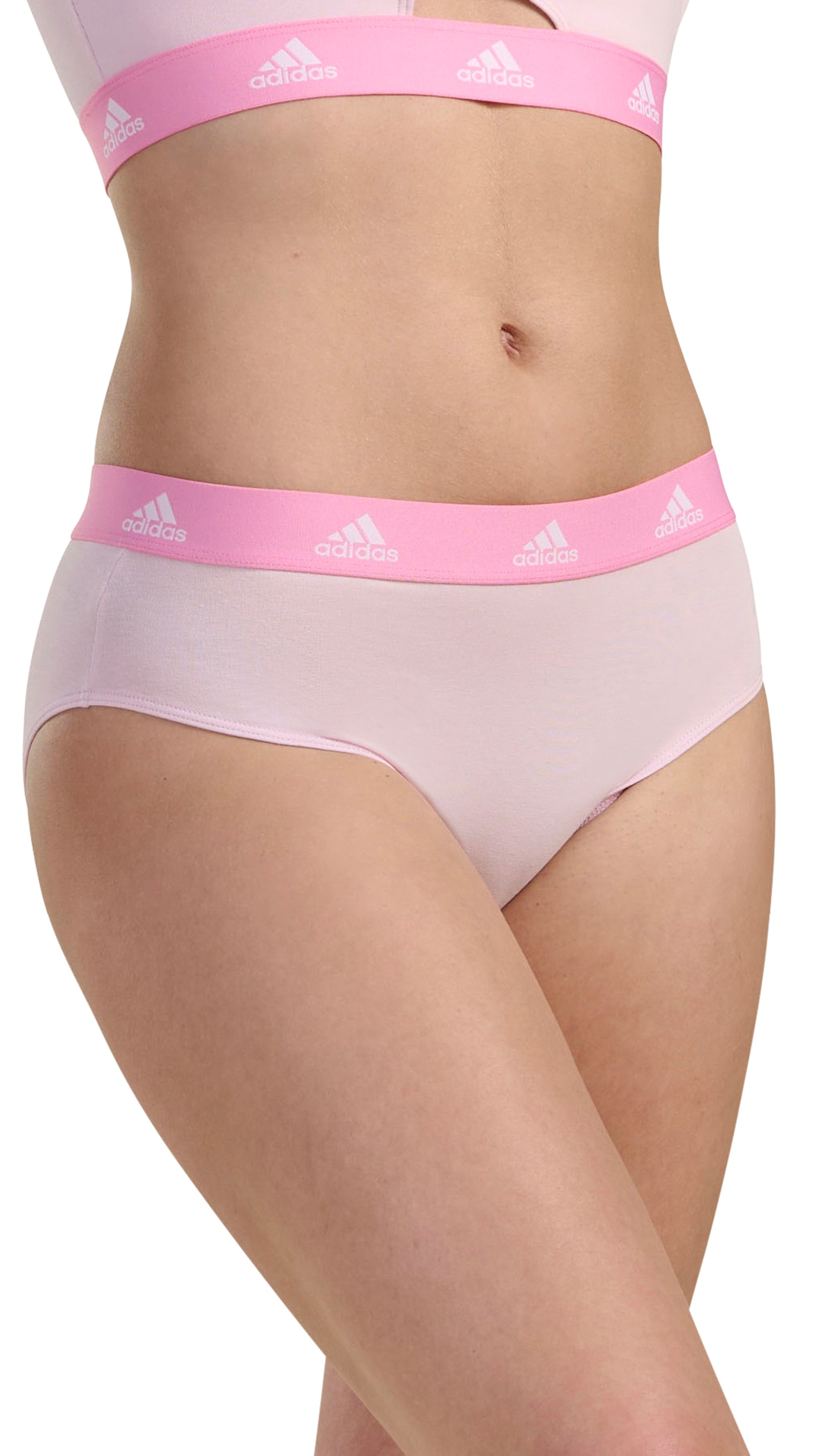 adidas Sportswear Bikinislip »"Sport Active Comfort Cotton"«, (3er Pack), Logo-Web-Bund, elastisches Single Jersey, schnelltrocknend