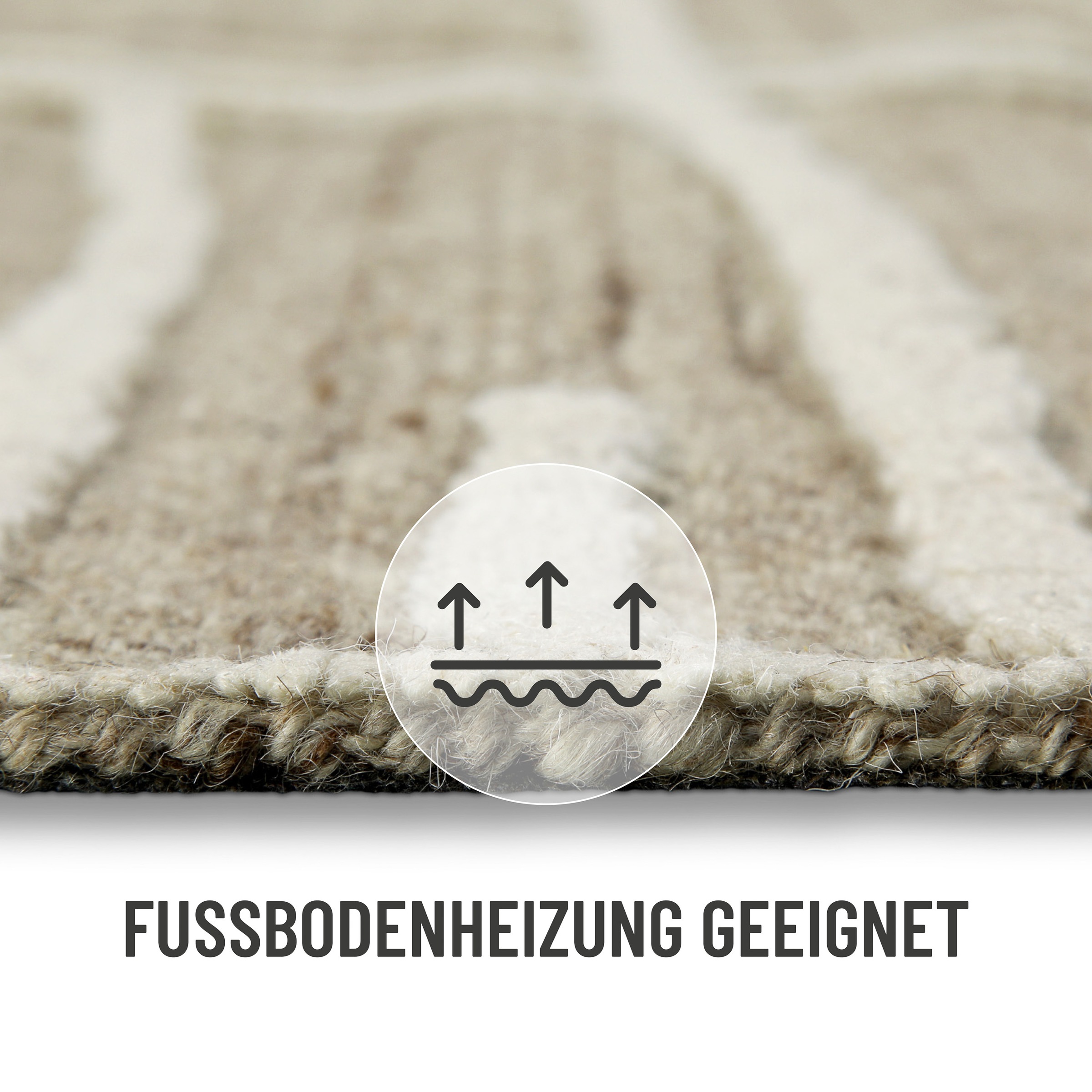 Wecon home Teppich »Hamptons TWENTYFIVE«, rechteckig, 10 mm Höhe, Läufer. Kurzflor, Wohnzimmer, Schlafzimmer, elegant, robust, abstrakt