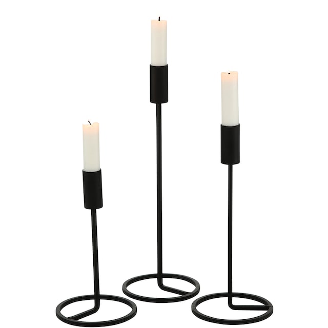 BOLTZE Kerzenleuchter »Fio«, (Set, 3 St.), aus Eisen online bei OTTO