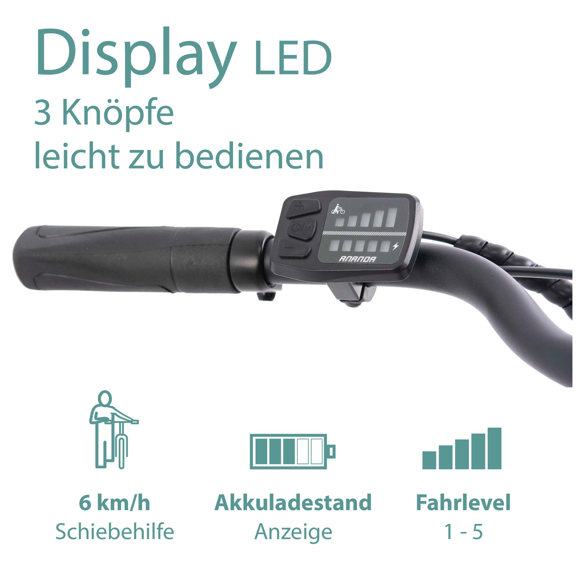 Tretwerk »Mystic« 7 Gang Nabenschaltung Frontmotor 250 W Pedelec, Elektrofahrrad für Damen u. Herren
