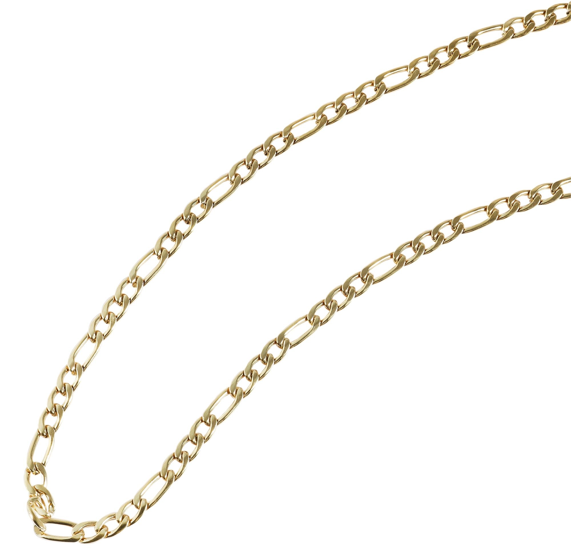 Adelia´s Gliederkette »Unisex Halskette ¿ Figarokette aus Edelstahl 50+5«