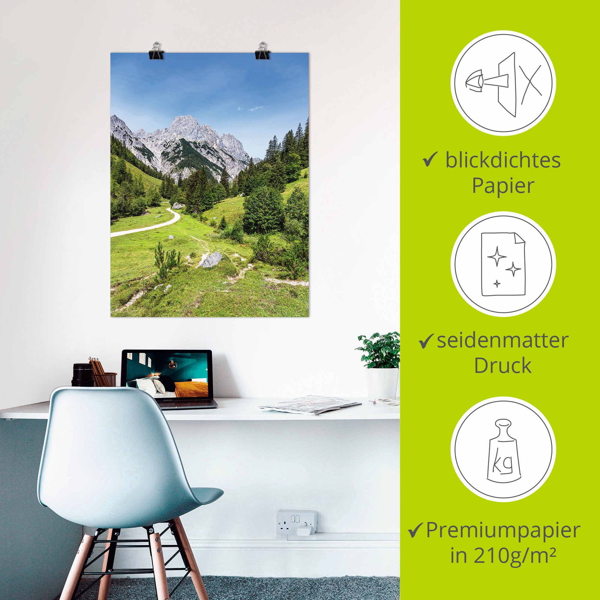 Artland Wandbild »Bindalm im Berchtesgadener Land Bayern«, Berge & Alpenbilder, (1 St.), als Alubild, Outdoorbild, Poster, Wandaufkleber in verschied. Größen