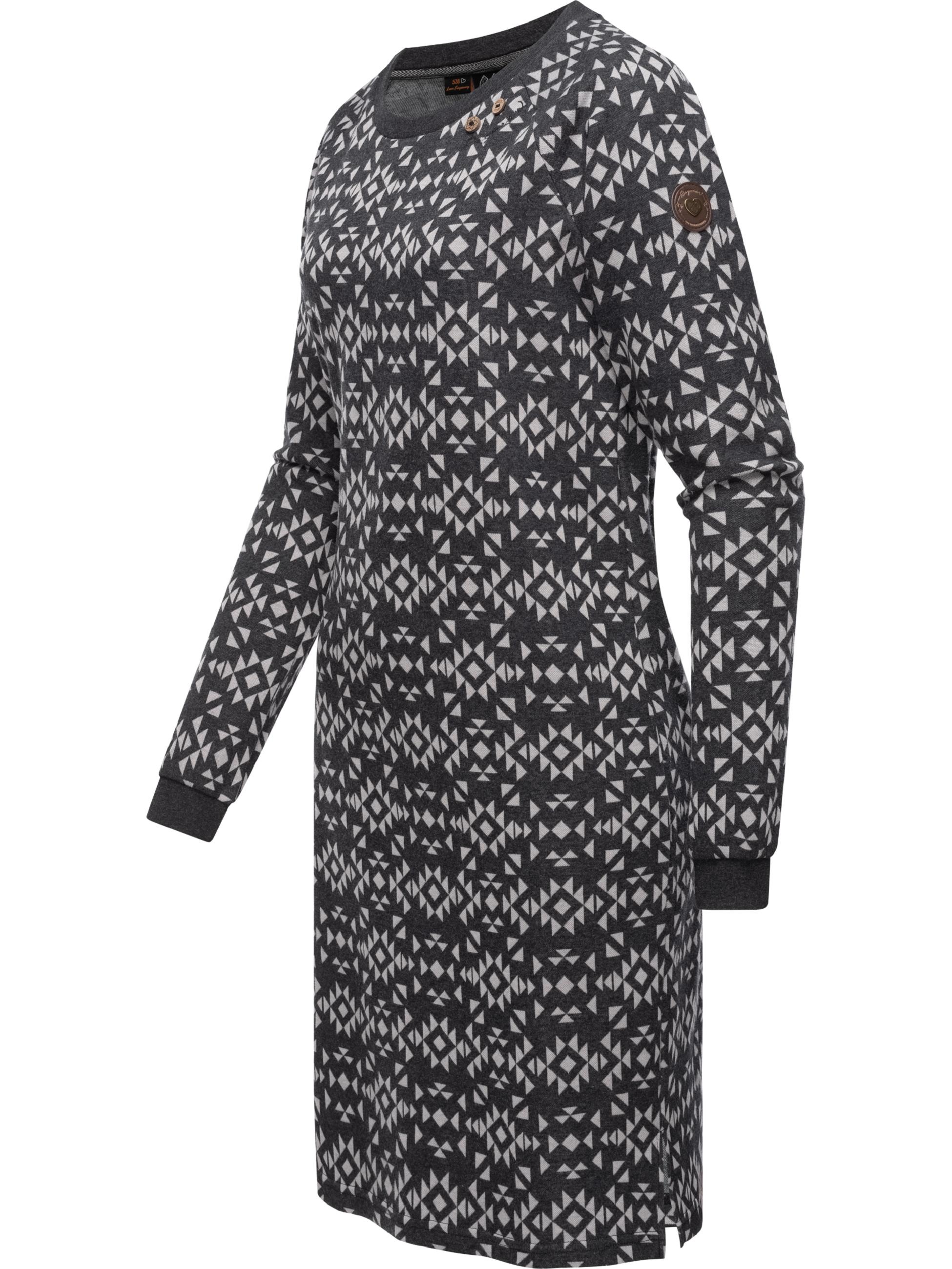 Ragwear Sweatkleid »Sweatkleid Dassa Aztec«, stylisches Langarmkleid für den Winter