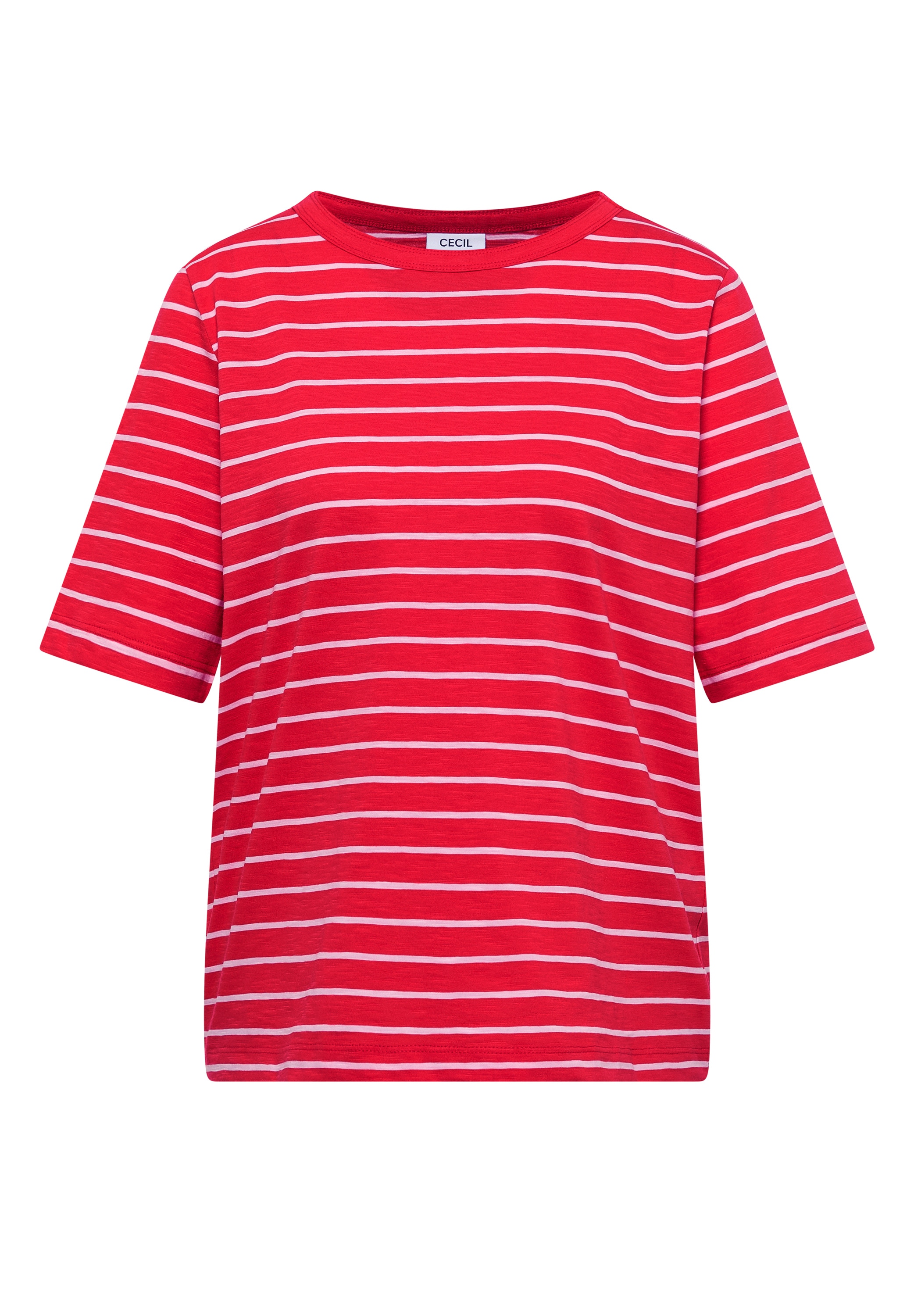 Cecil Rundhalsshirt Sommershirt im Streifen-Look