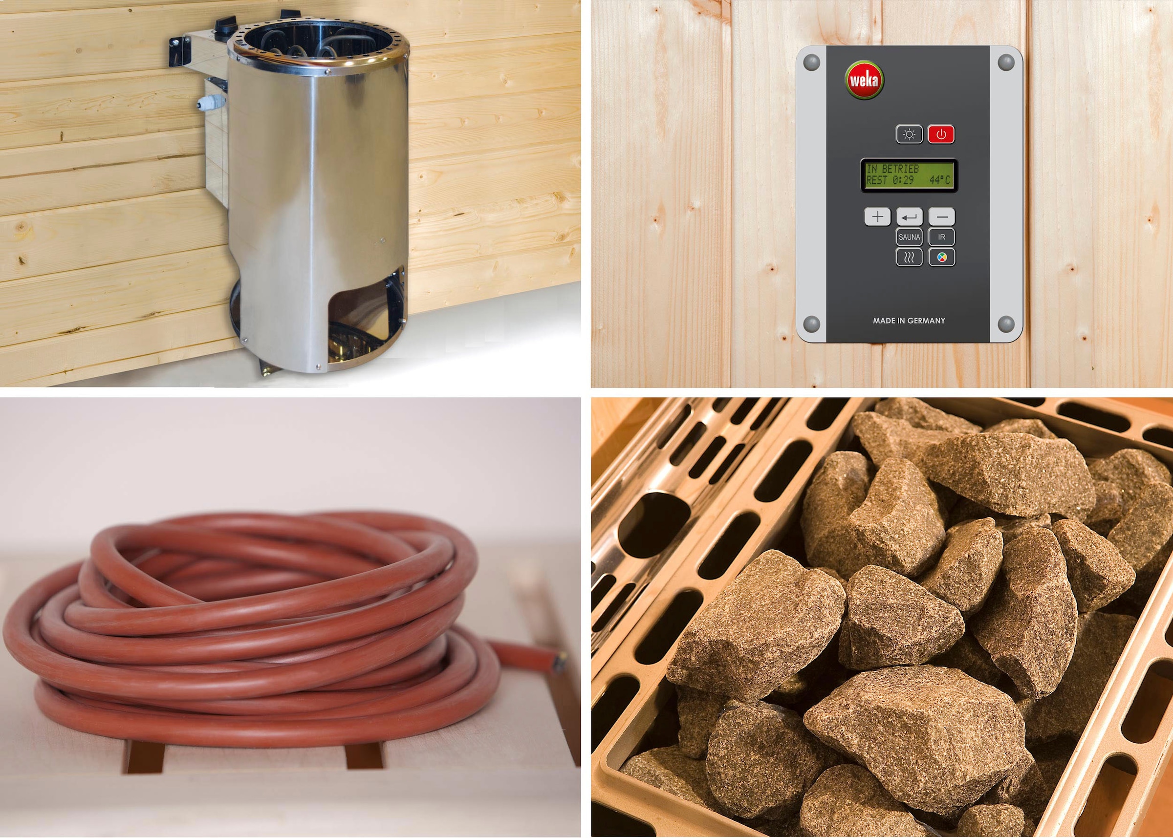weka Sauna »Laukkala«, 3,6 kW-Ofen mit digitaler Steuerung