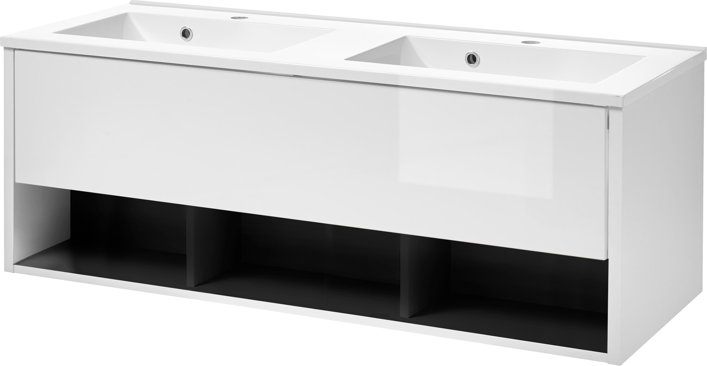 PLACES OF STYLE Badmöbel-Set »Studio Line, Bad im modernen Design, 2-teiliges Badezimmer« 2 Stk. tlg.