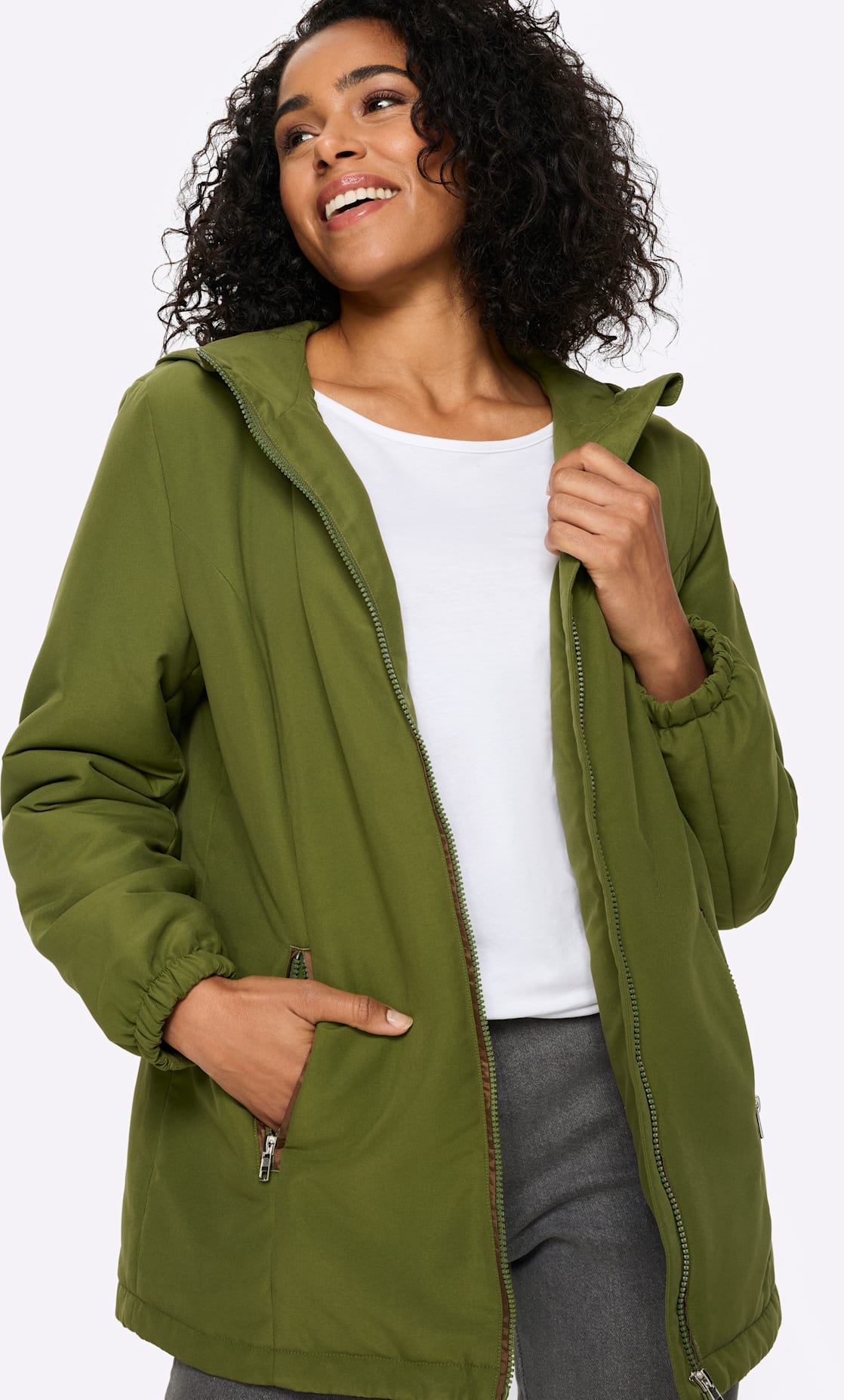 Classic Basics Langjacke mit Kapuze