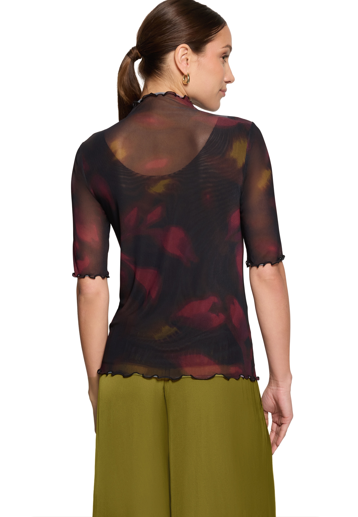 Zero Kurzarmshirt »Halbarm-Shirt mit Muster«