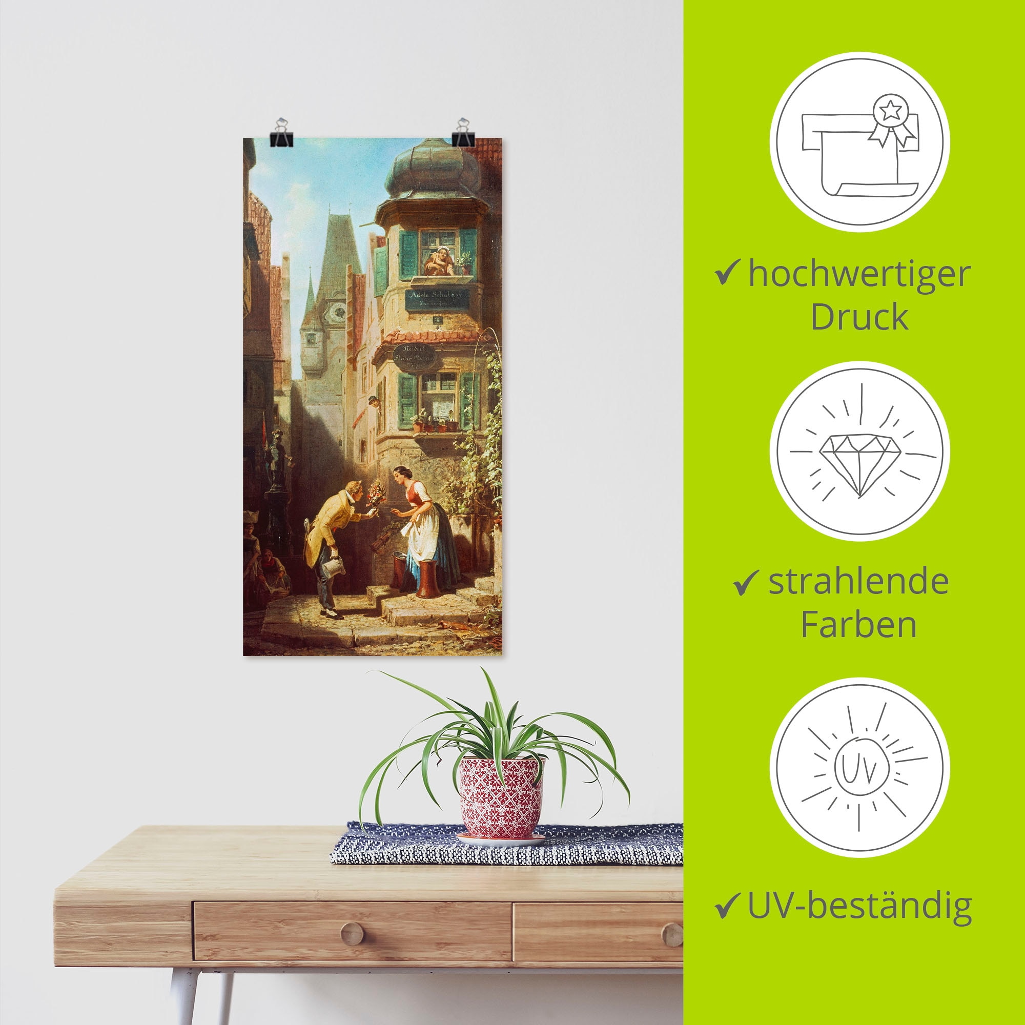 Artland Wandbild »Der ewige Hochzeiter. Um 1855/58«, Paar, (1 St.), als Leinwandbild, Poster, Wandaufkleber in verschied. Größen