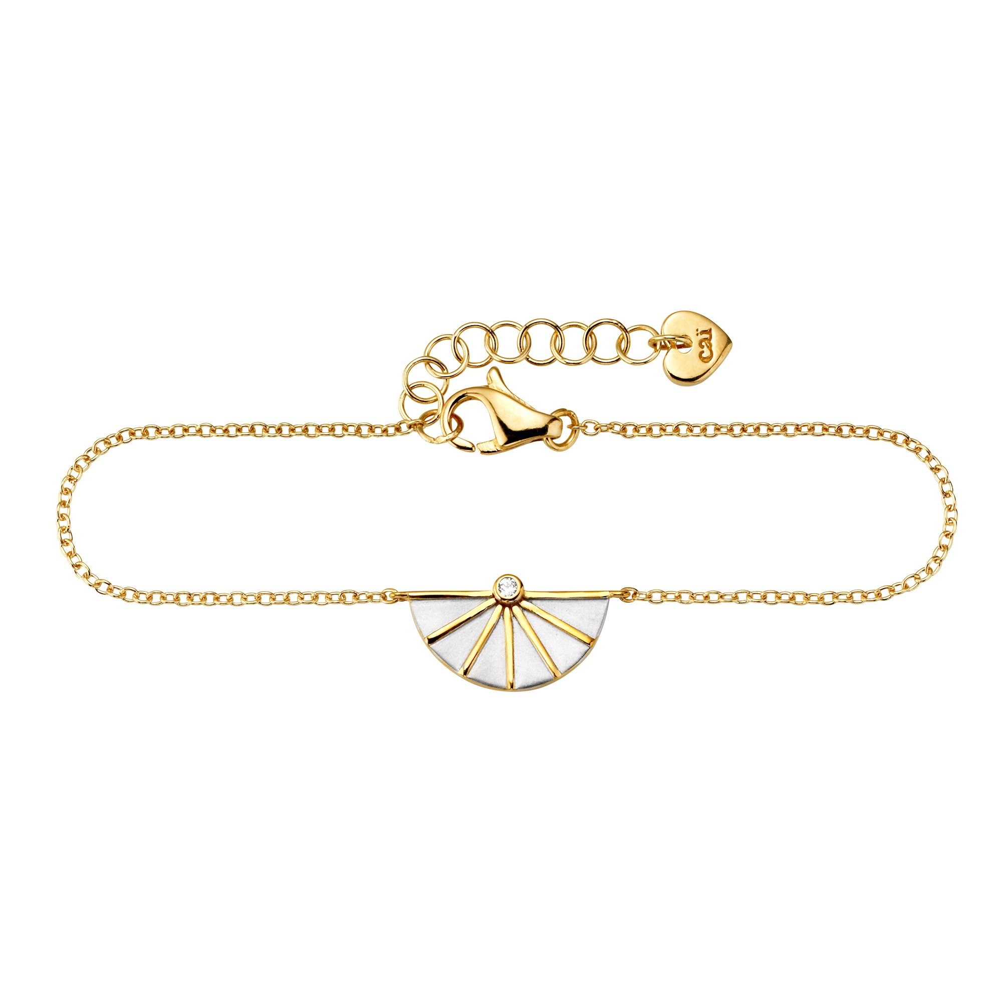 CAÏ Armband »925/- Sterling Silber bicolor Zirkonia«, bicolor Zirkonia