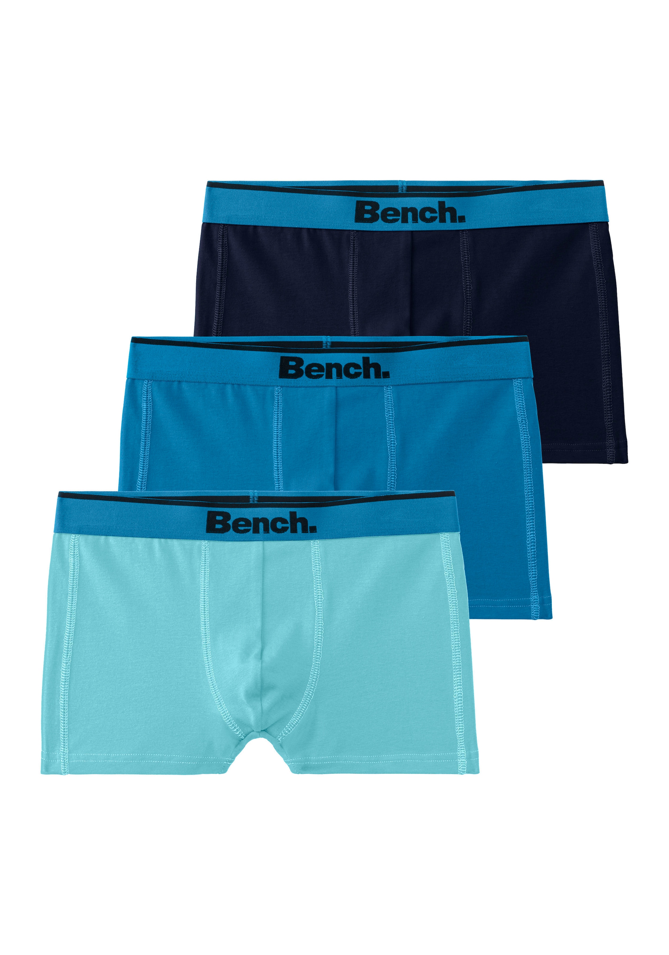 Bench. Boxer »Boxershorts für Jungen«, (Packung, 3 St.), mit Ziernähten vorn