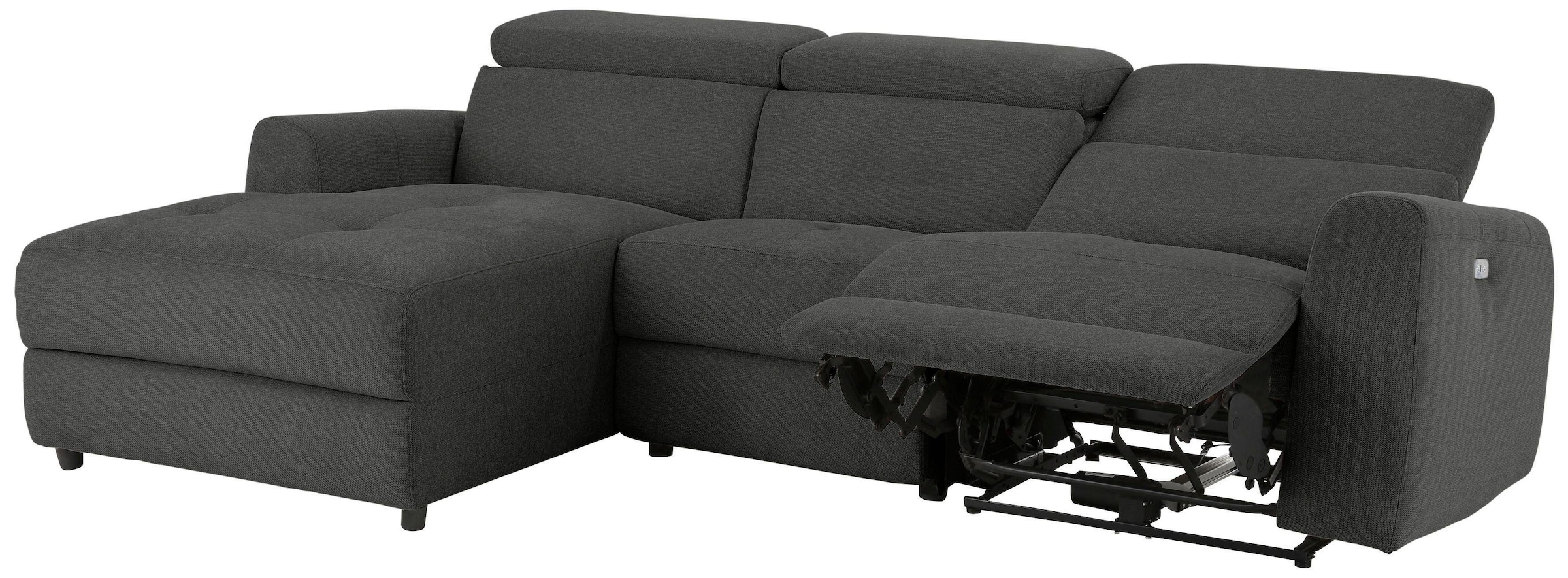 Home affaire Ecksofa »Sentrano, L-Form,«, 275 cm, man. o. elektr. Relaxfunktion und USB/Kopfverstellung