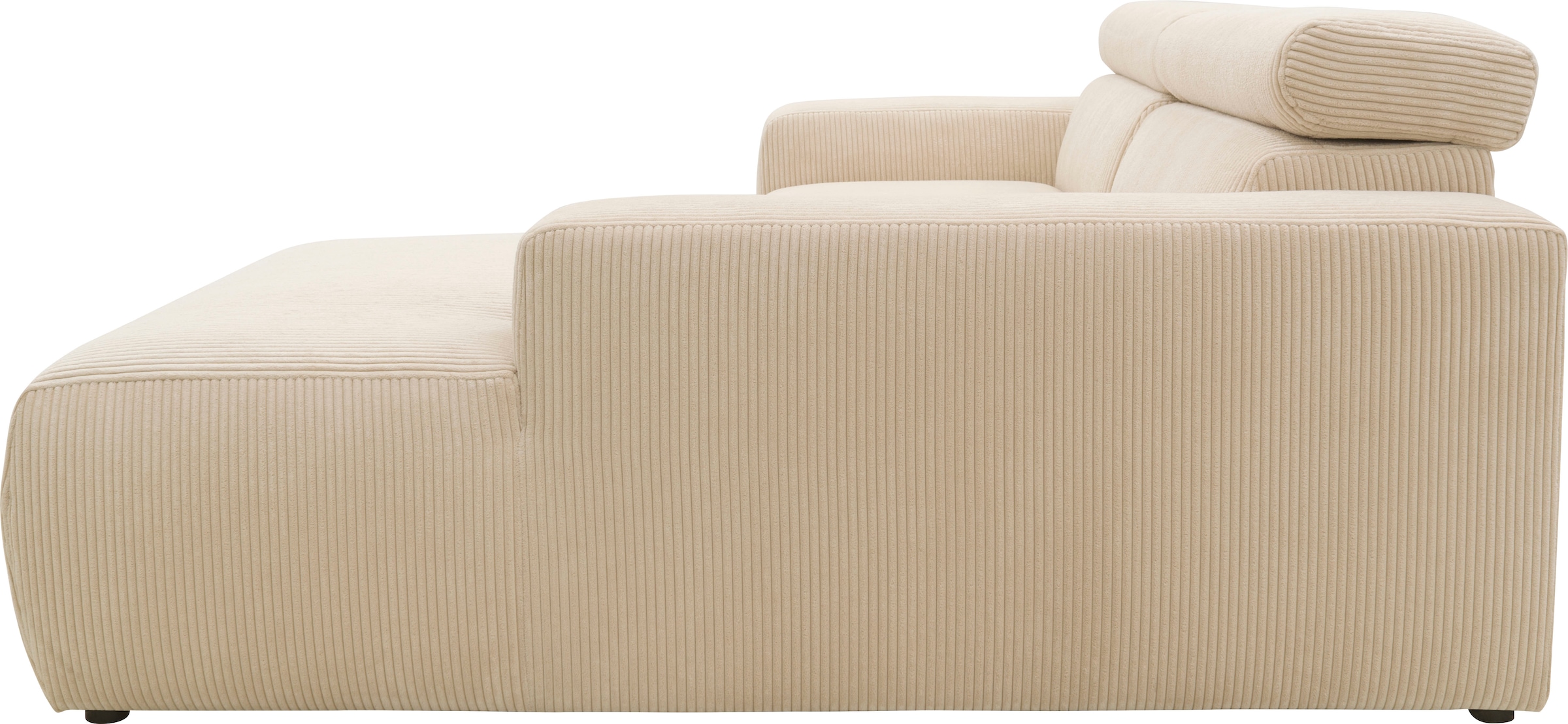 DOMO collection Ecksofa »Brandon kleine Ausführung B/T/H: 214/100/80 cm«, Mit Kopfteilverstellung, auch in Leder und Cord, L-Form