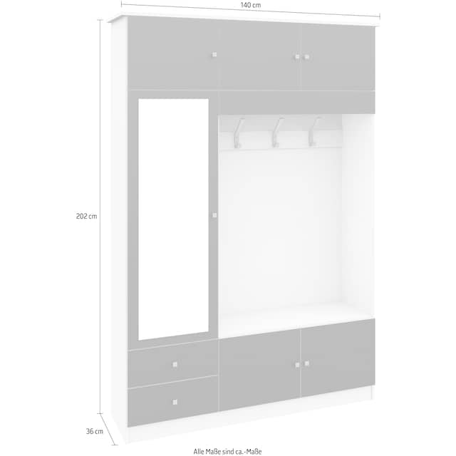 borchardt Möbel Garderobenschrank »Kompakta«, Höhe 202 cm online kaufen