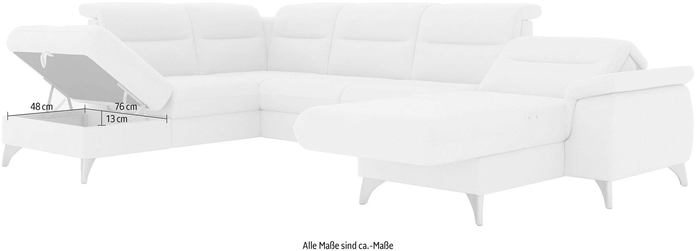 sit&more Wohnlandschaft »Astoria U-Form«, wahlweise mit motorischer Relaxfunktion