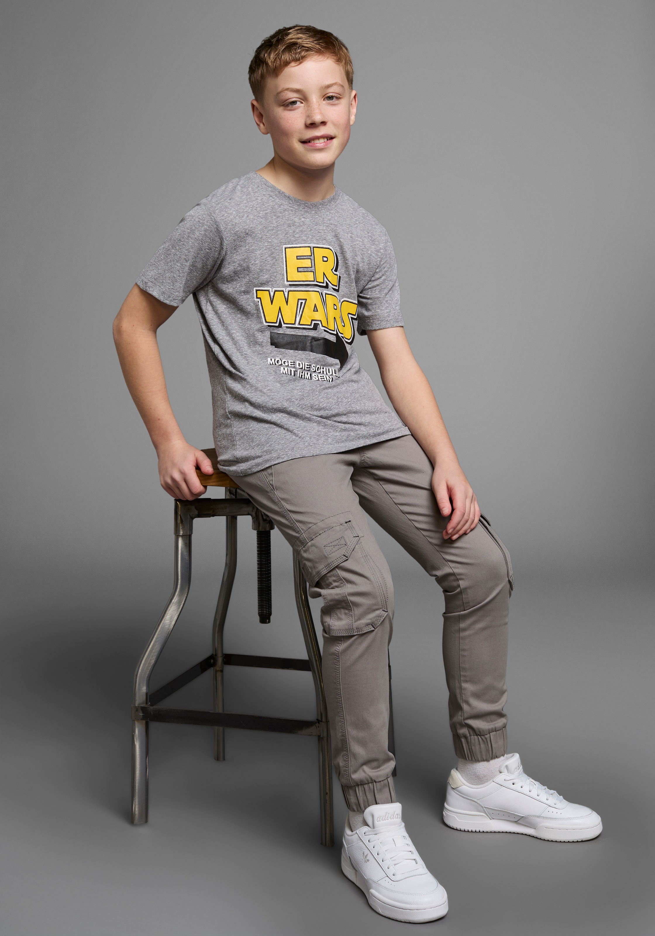 KIDSWORLD T-Shirt »ER WARS«, Langarm, Basic-Passform, trendiger Print, Rundhalsausschnitt