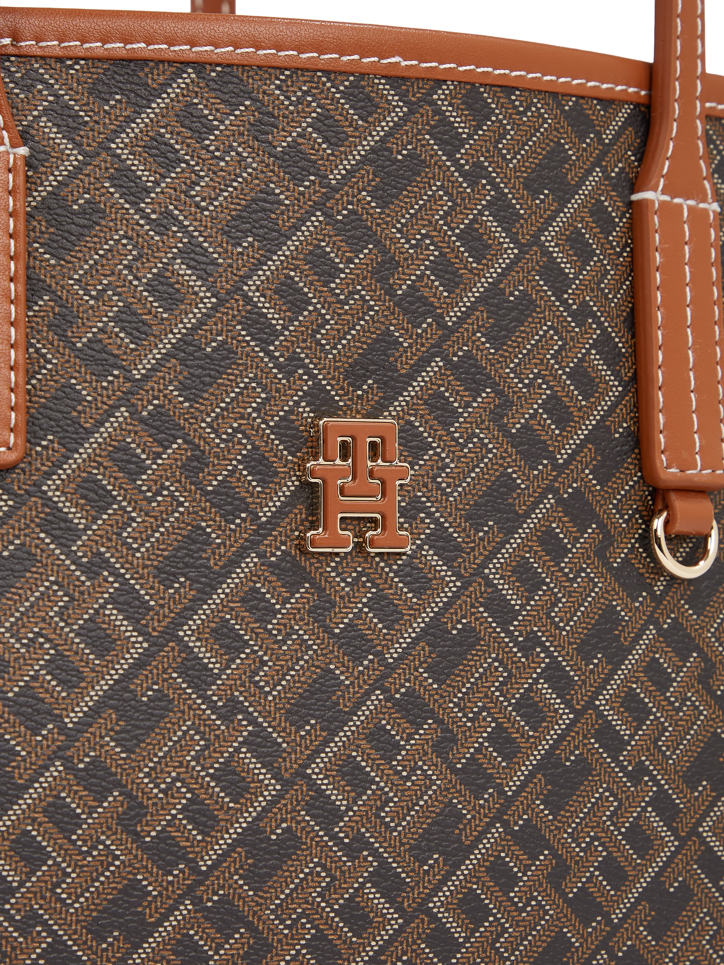 Tommy Hilfiger Tragetasche »TH MONOPLAY TOTE LE« Damen Schultertasche, Henkeltasche, Shopper mit Allover-Print