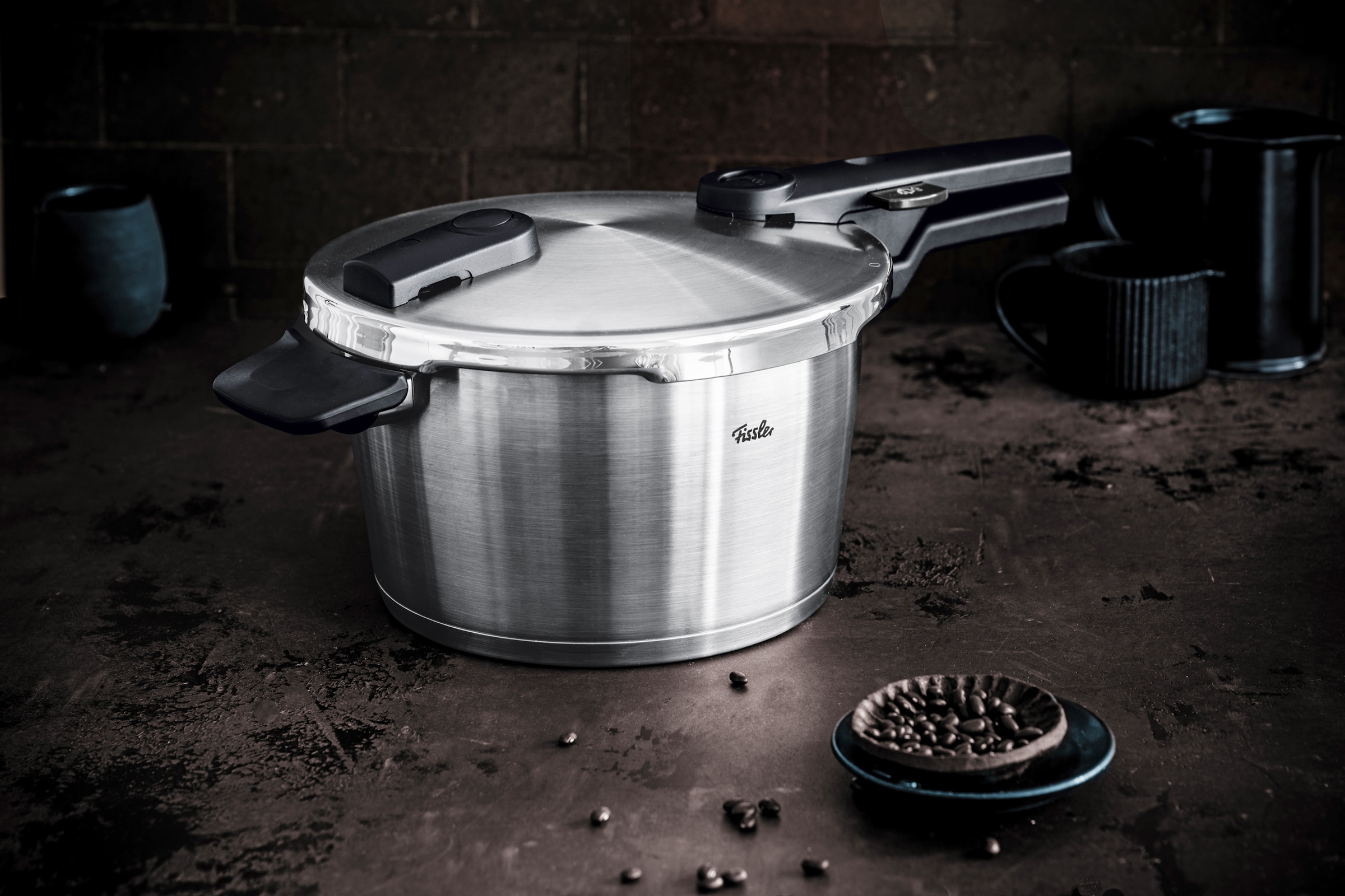 Fissler Schnellkochtopf »Vitaquick® Premium Edelstahl Dampfkochtopf mit Dämpfeinsatz« 3 Stk. tlg. Edelstahl 18/10