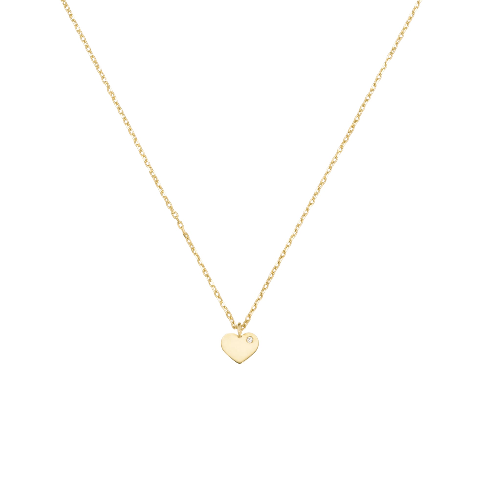 Luigi Merano Goldkette »Kette mit Herz Anhänger mit Brillant, Gold 585«