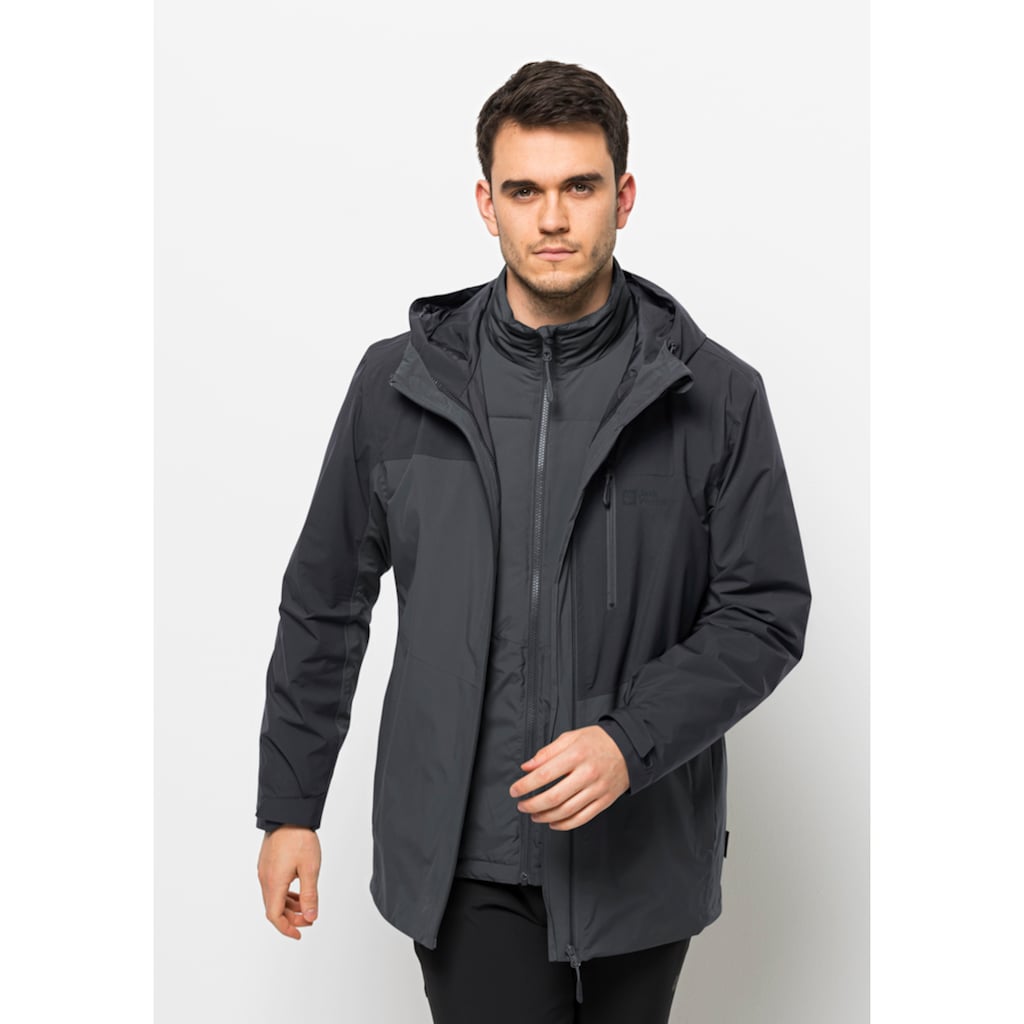 Jack Wolfskin 3-in-1-Funktionsjacke »FELDBERG 3IN1 JKT M«, (2 teilig), mit Kapuze