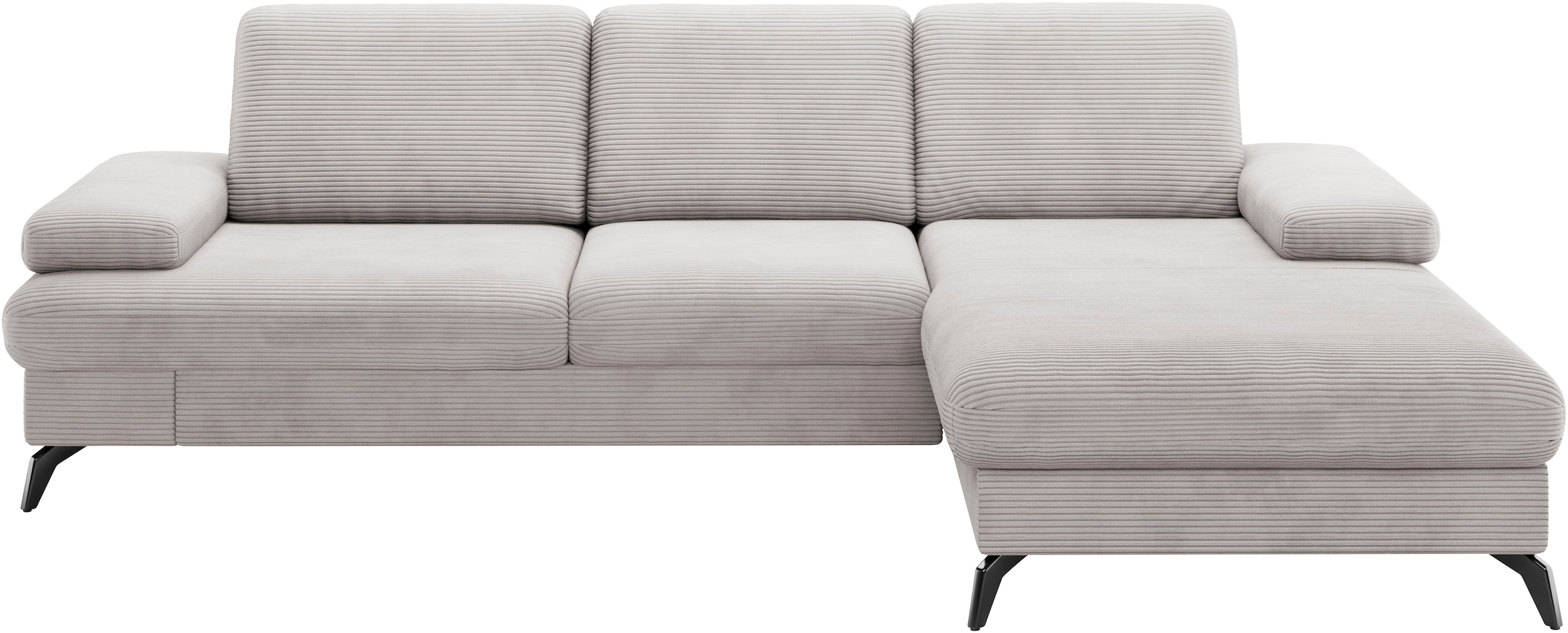sit&more Ecksofa »Morris Jubi L-Form, B: 247 cm«, mit Armteilfunktion & 1 Zierkissen, optional Bettfunktion