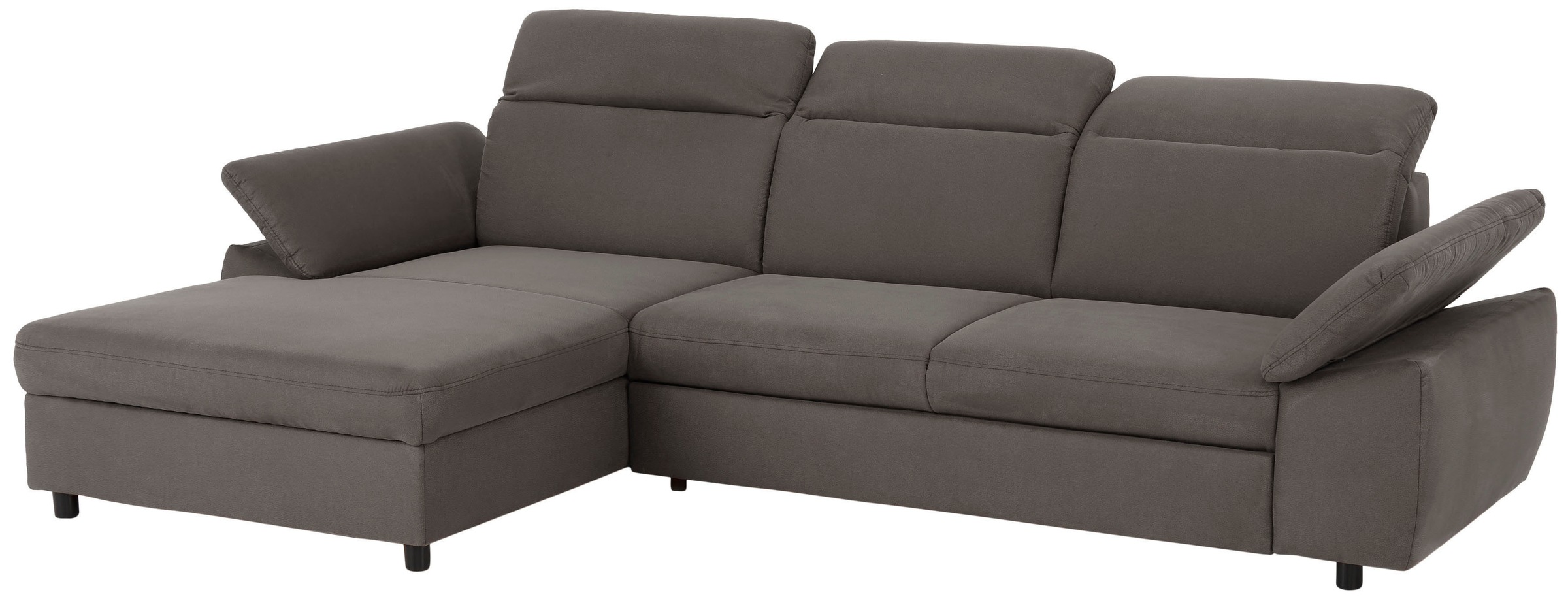Home affaire Ecksofa »Mauritius L-Form«, mit Kopfteil- und Armlehnverstellung, mit Bettfunktion und Bettkasten