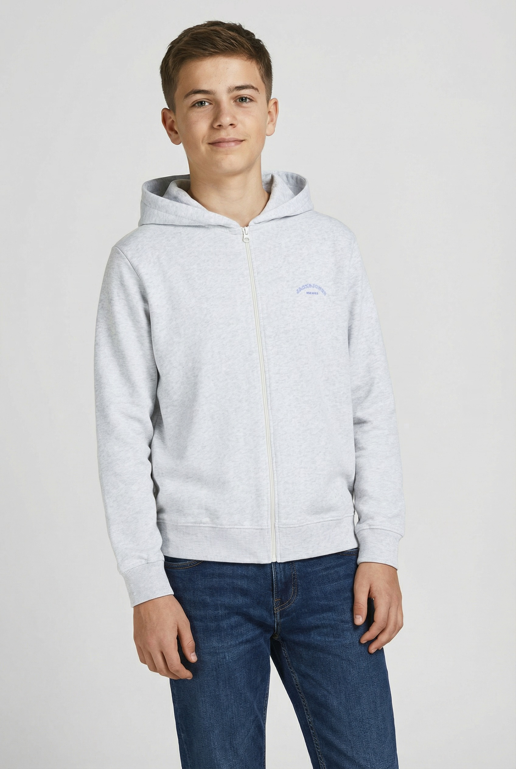 Jack & Jones Junior Kapuzensweatjacke »JJCOLLEGE LOGO SWEAT ZIP HOOD JNR« mit Logoprint