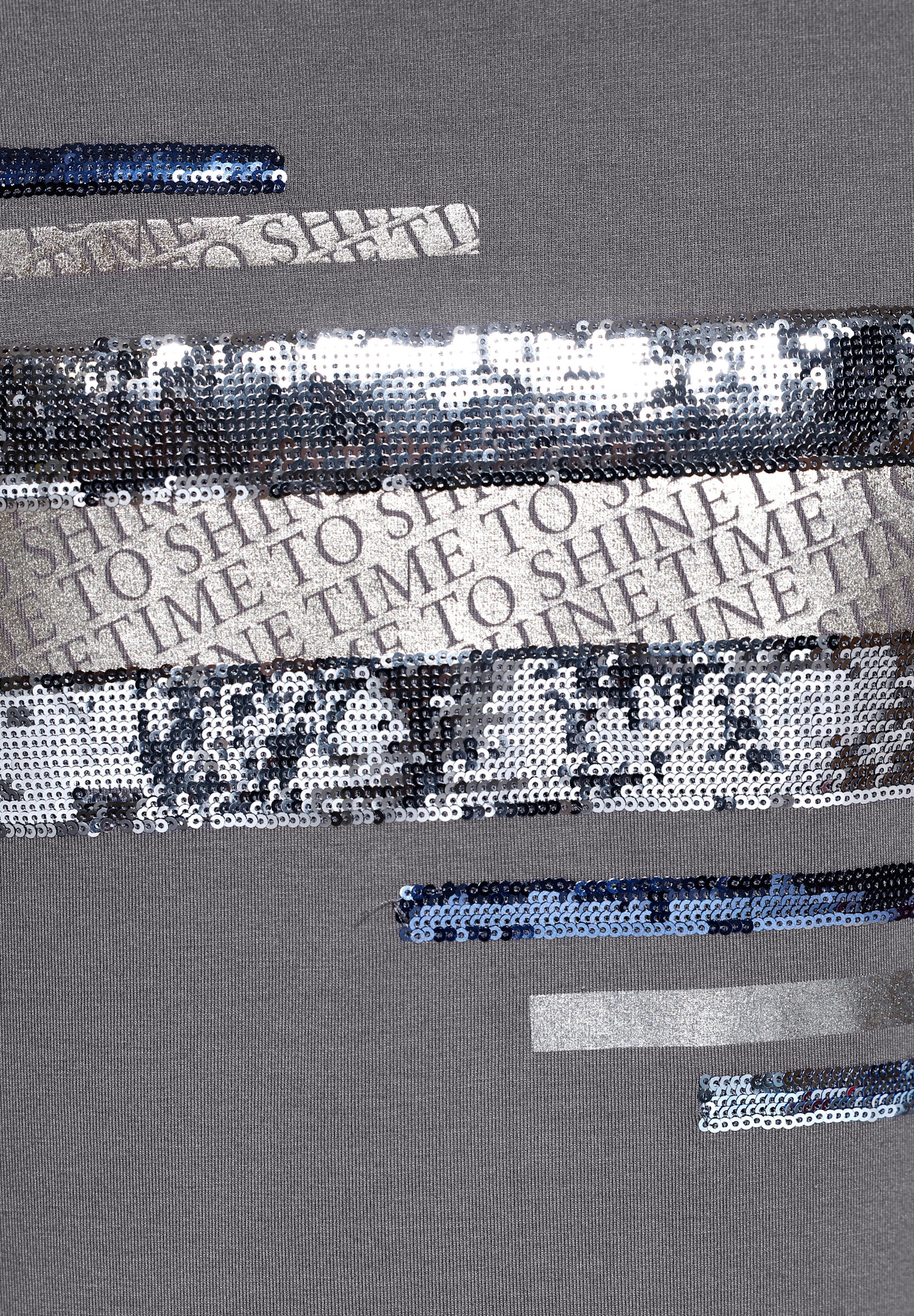 creation L T-Shirt »Shirt Langarmshirt mit funkelnden Pailletten«