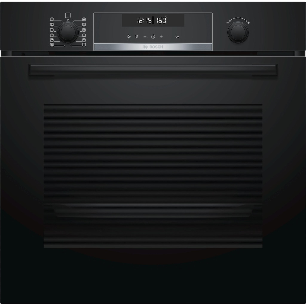 BOSCH Pyrolyse Backofen »HBA578BS0«, Serie 6, HBA578BB0, mit Teleskopauszug nachrüstbar, Pyrolyse-Selbstreinigung