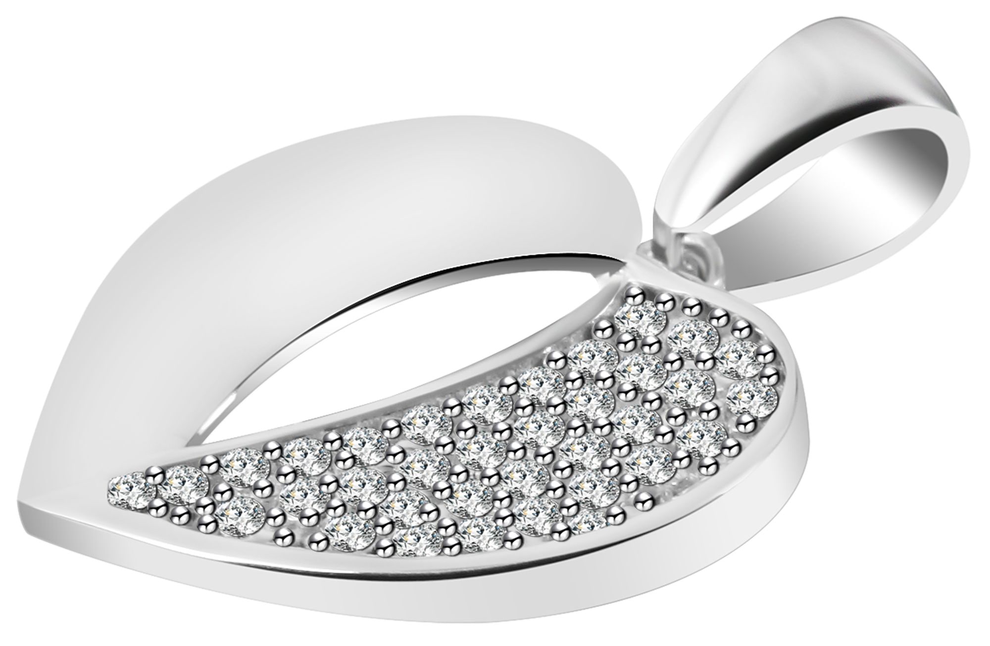 Adelia´s Herzanhänger »Damen Anhänger ¿ Herz Herzanhänger aus 925 Silber mit Zirkonia«