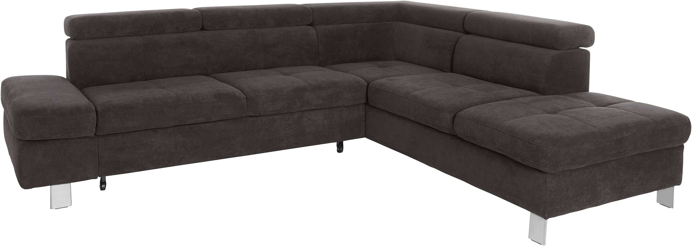 exxpo - sofa fashion Ecksofa »Fiji, L-Form«, mit Kopf- bzw. Rückenverstellung, wahlweise mit Bettfunktion
