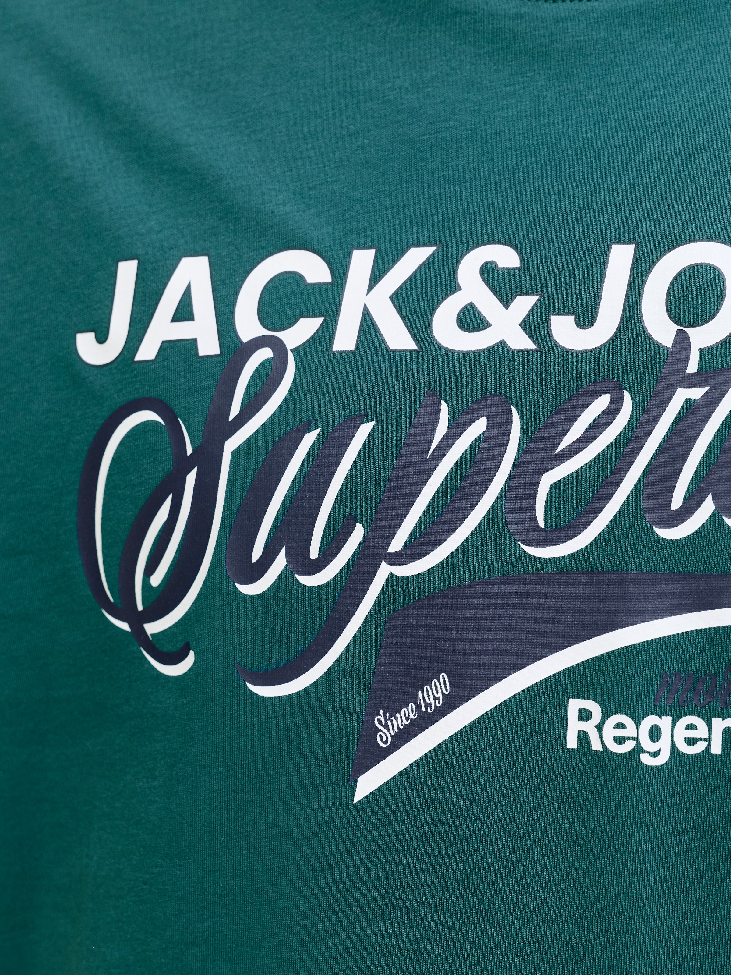 Jack & Jones Rundhalsshirt »JJELOGO TEE SS O-NECK 2 COL SS26 SN« mit Grafikprint
