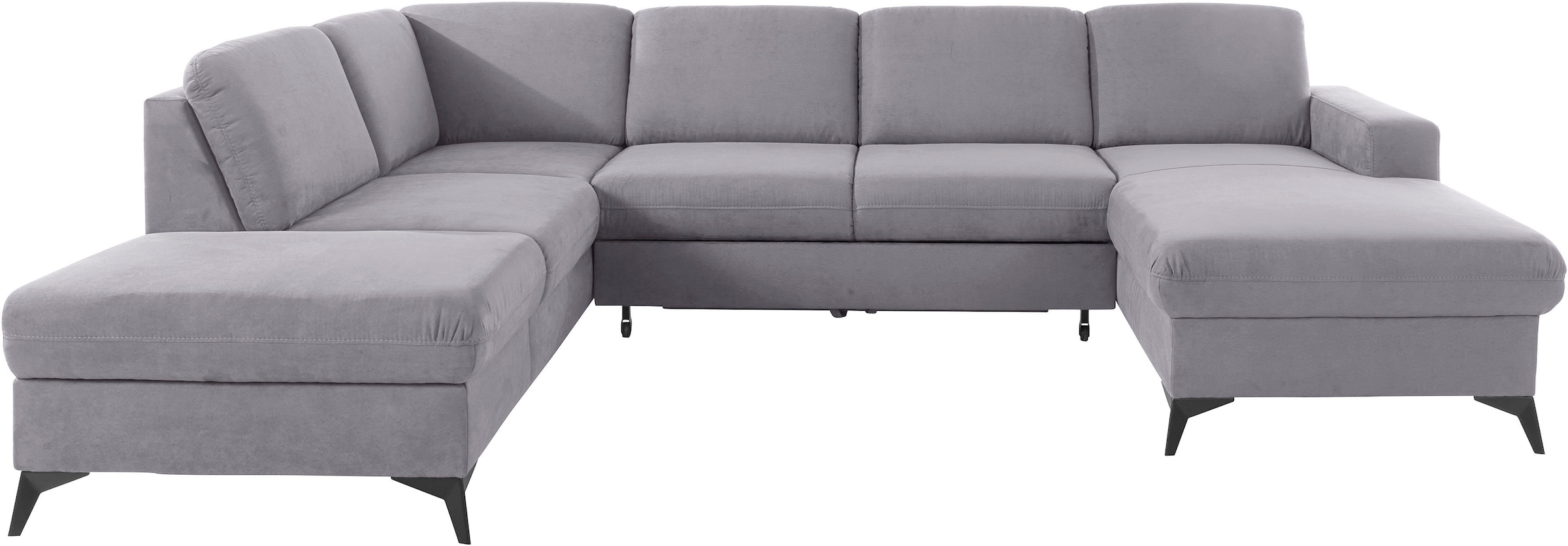 Places of Style Wohnlandschaft »Lolland U-Form«, Wahlweise mit Bettfunktion und Stauraum, auch mit abwischbarem Bezug