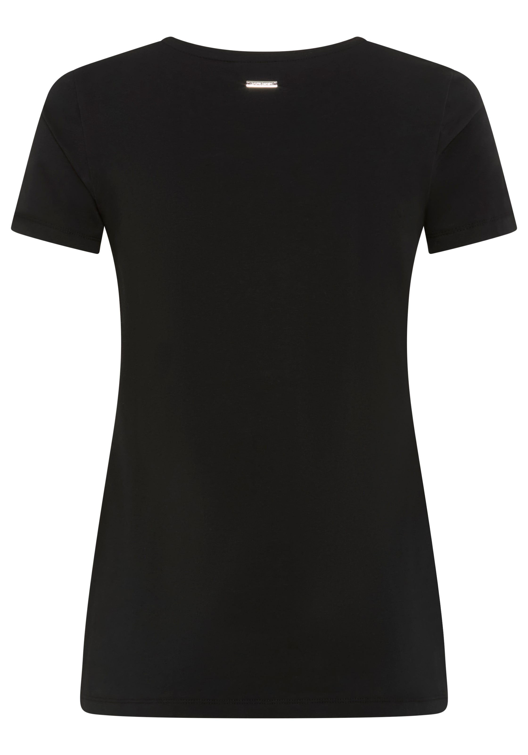 Bruno Banani T-Shirt mit schimmerndem Glitzerprint und Basic-Passform