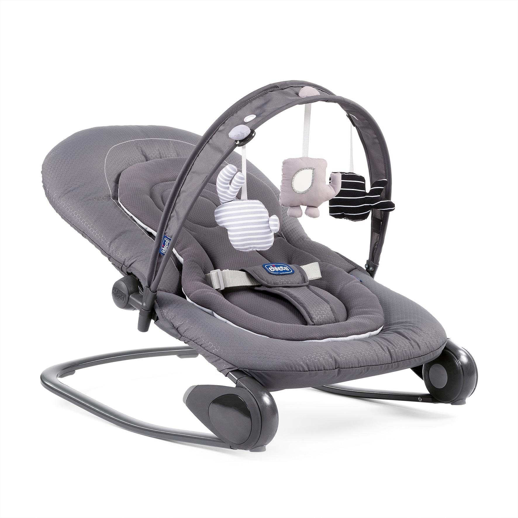 Chicco Babywippe »Hoopla, Moon Grey«, bis 18 kg, mit Spielbogen