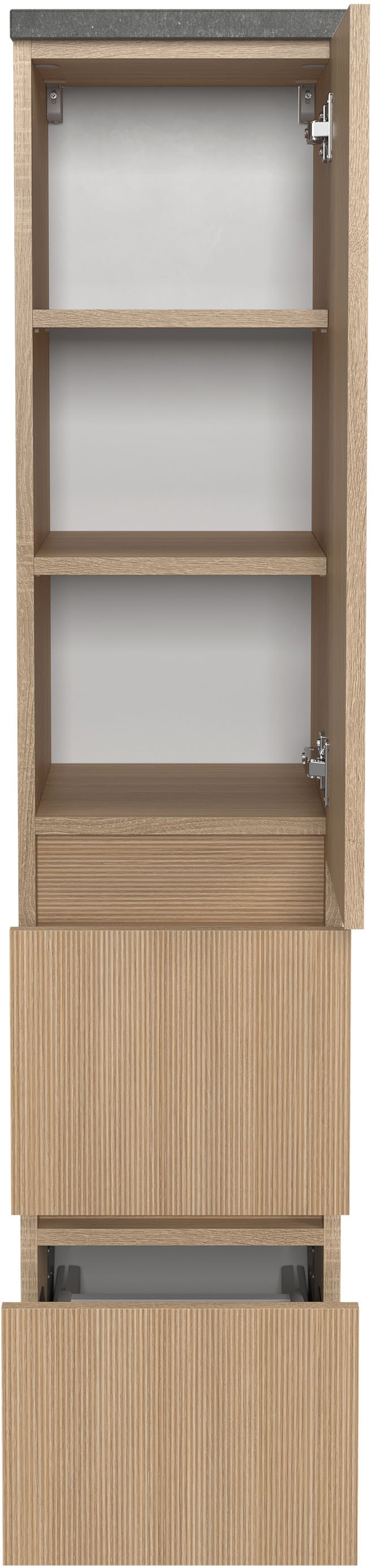 welltime Badmöbel-Set »Eixo«, Set 120 cm breit, Badmöbel mit LED-Beleuchtung