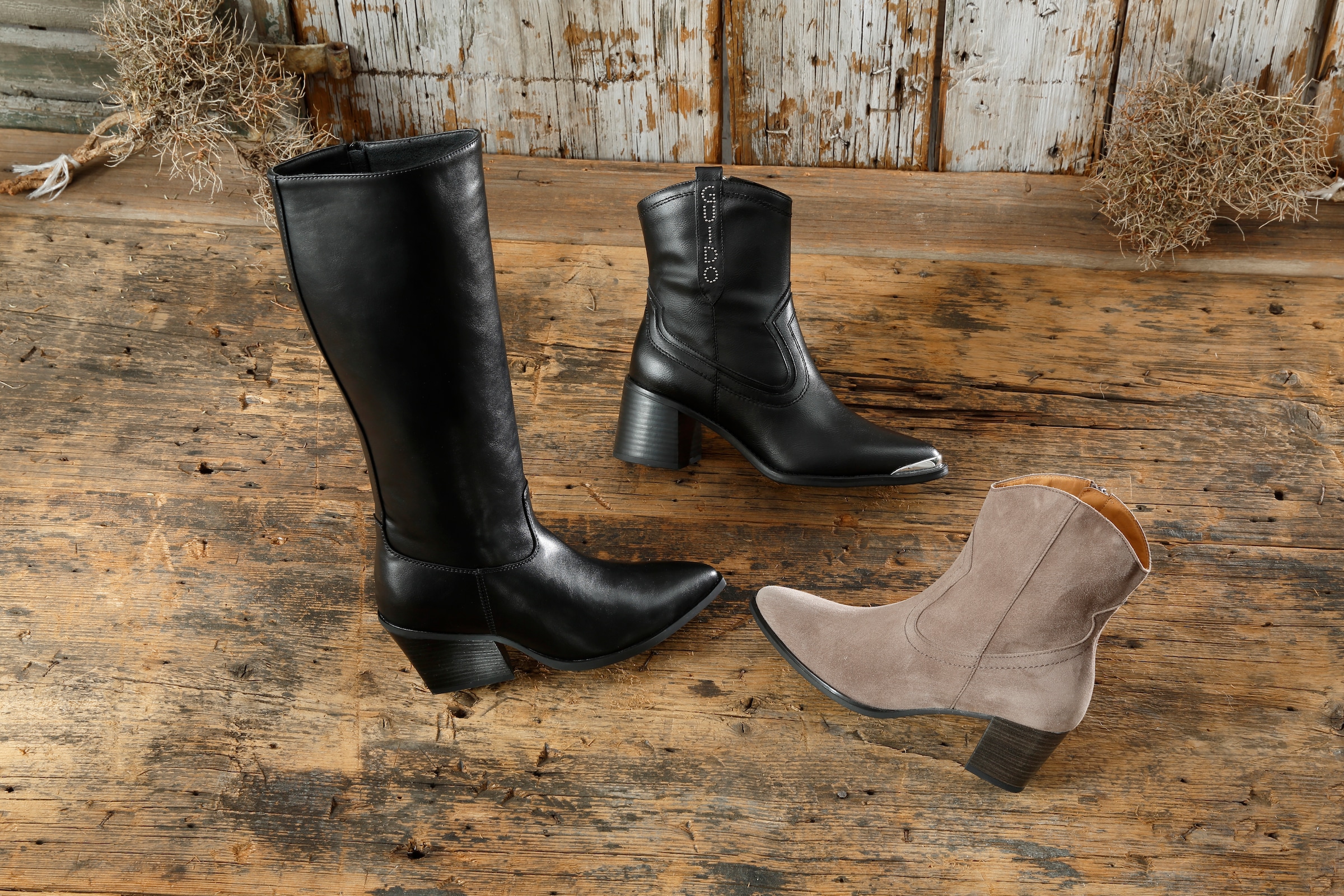 Aniston SHOES Stiefel, Cowboystiefel, Westernlook, in spitzer Form - NEUE KOLLEKTION