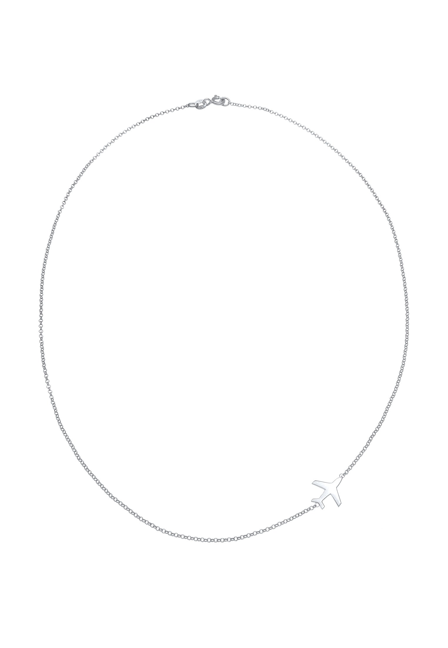 Elli Kette mit Anhänger »Halskette Flugzeug Reise Travel Erbskette Trend 925 Silber«