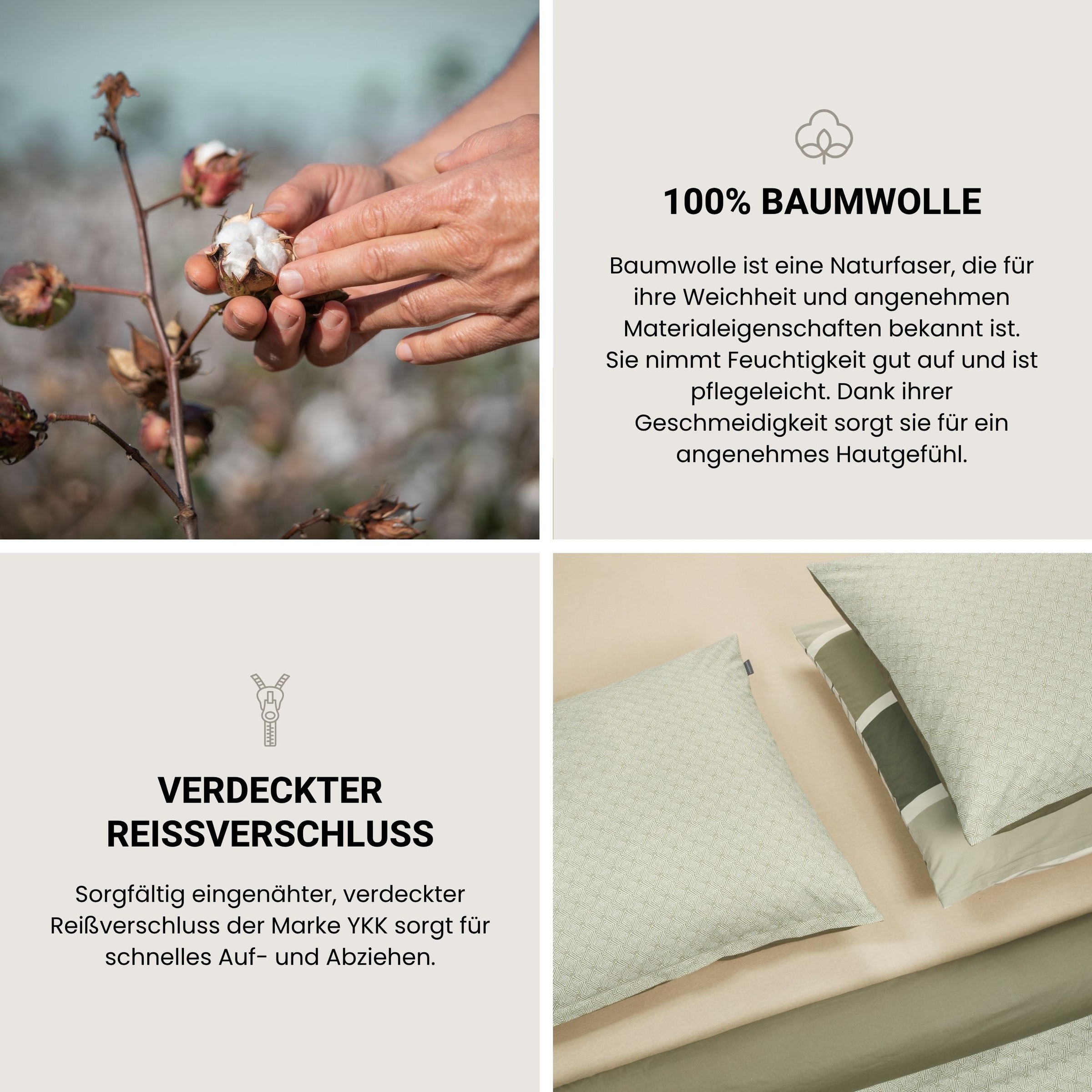 Schiesser Wendebettwäsche »Ethno aus weicher Baumwolle mit dezentem Ethnomuster« 2 Stk. OEKO-TEX® MADE IN GREEN