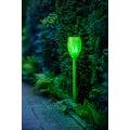 BONETTI LED Gartenfackel »Solar Fackel«, LED-Modul, 3 St., LED Solar Gartenfackel grün mit realer Flamme 3er Set